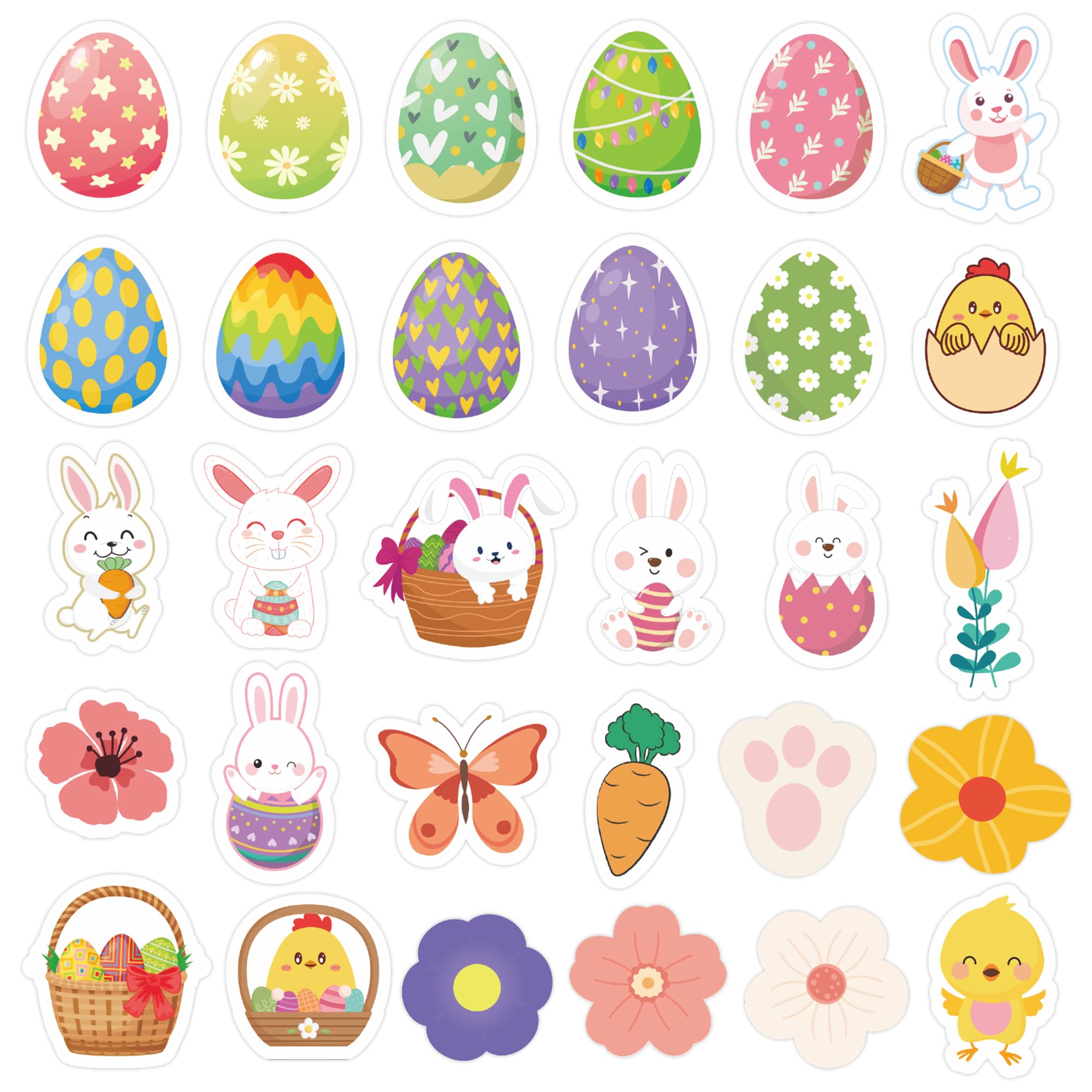 TOPJOWGA – 24 Huevos De Pascua Para Manualidades Infantiles, Pegatinas Y Decoración, Ideal Para Halloween Y Fiestas