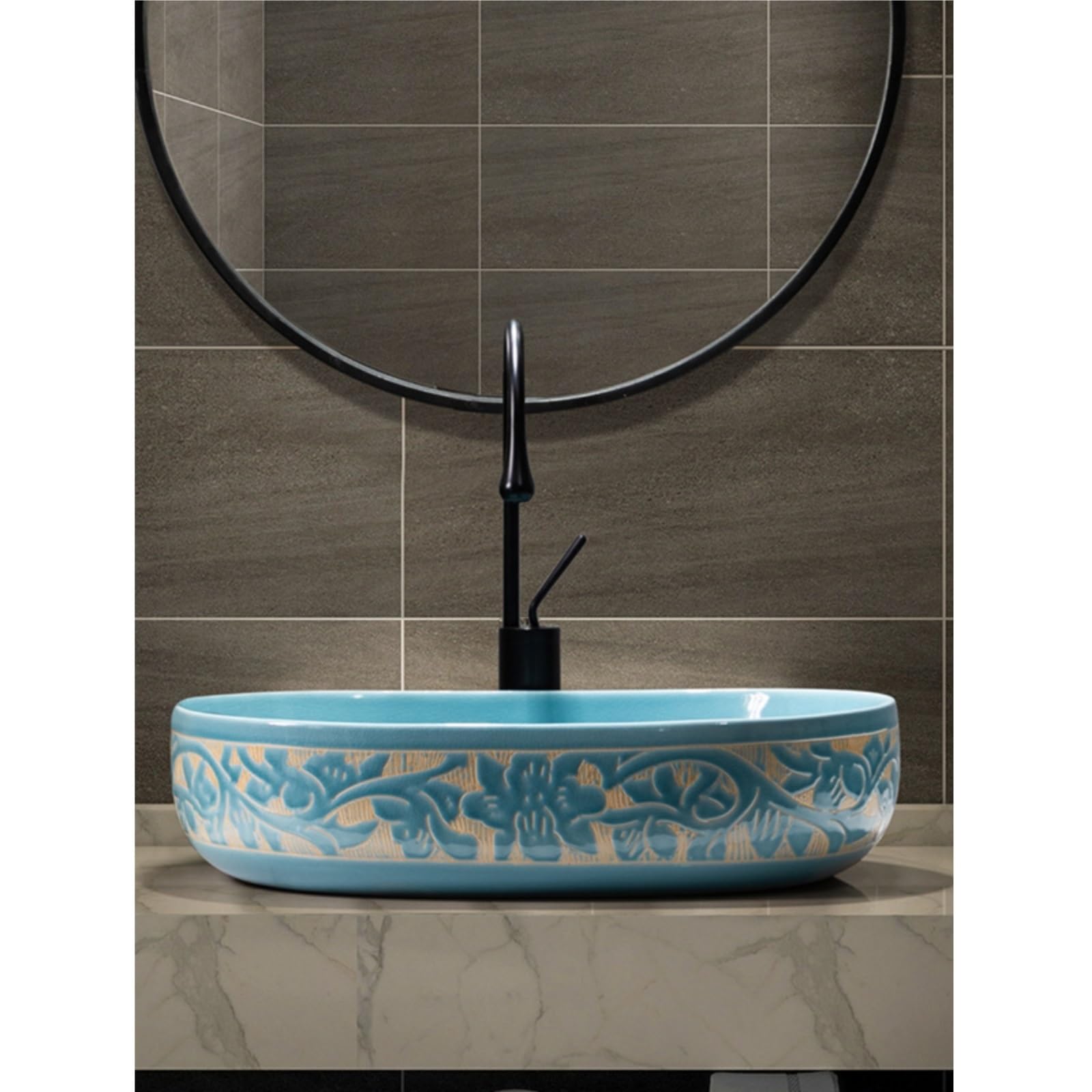 umywalka artystyczna balkon łazienka sztuka nad blatem umywalka hotel apartament ceramiczna umywalka toaletowa