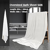 Vista 3 de Preboun 4 toallas de baño de vellón de gran tamaño, 40 x 80 pulgadas, toallas de baño extra grandes de microfibra coral terciopelo coral altamente