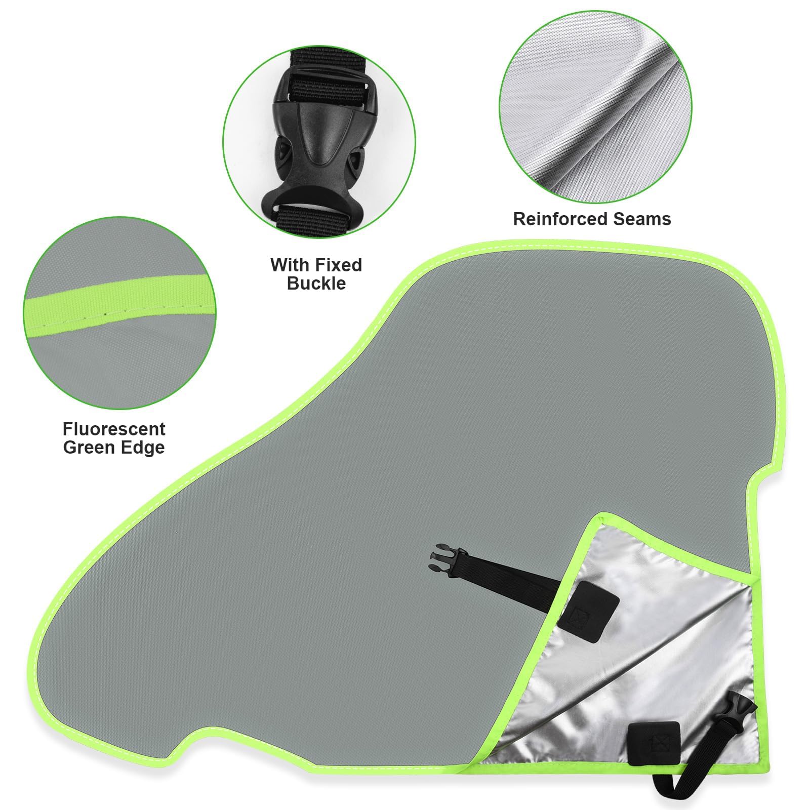 URAQT Traino Coperture per Rimorchi, Copertura Gancio Traino con Finiture Riflettenti, 94*65CM Universale Copertura Roulotte Impermeabile Protezione Solare Antipolvere per Roulotte, Camper, Rimorchi