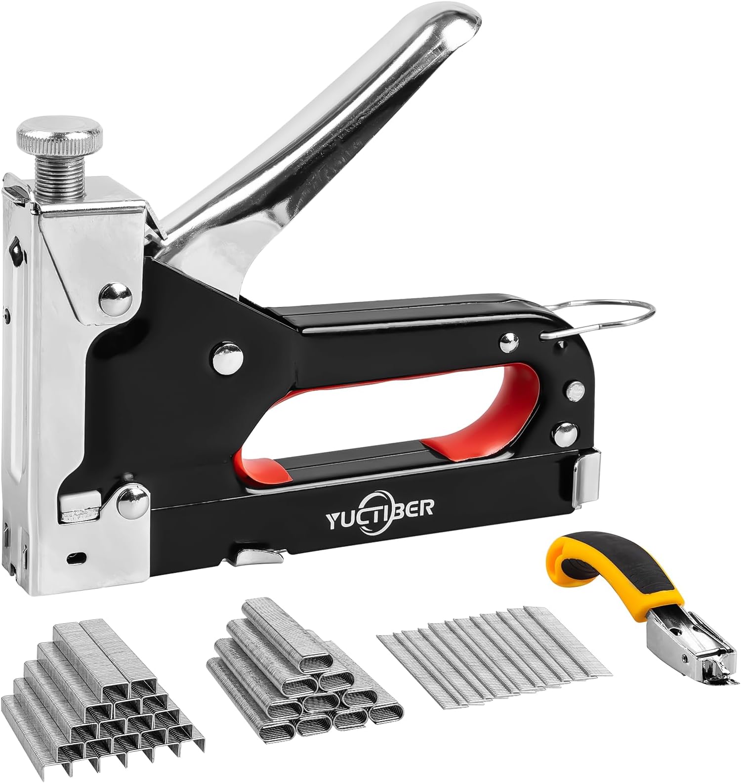 3 way heavy duty staple gun stapler upholstery wood ceiling repair staples kit walmart