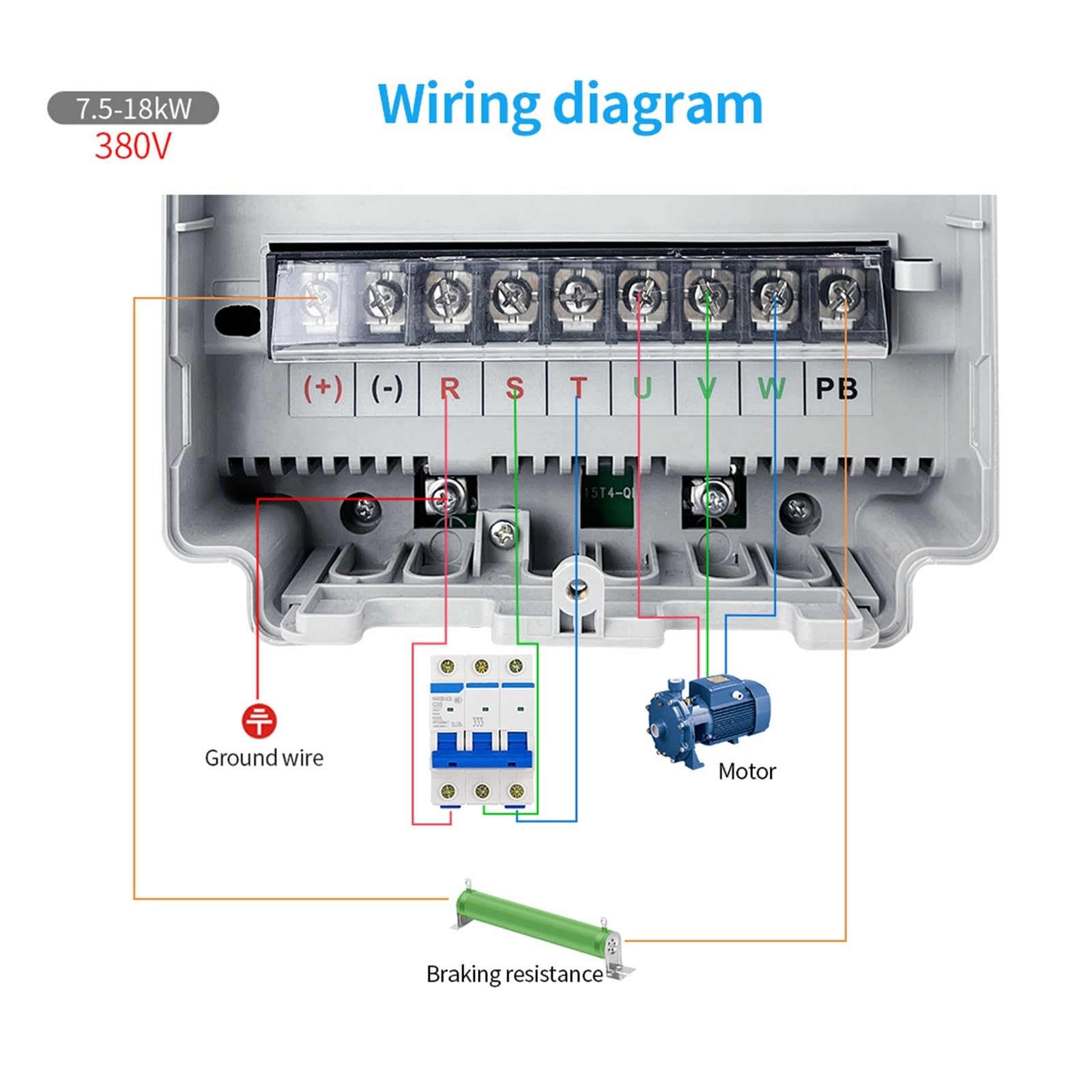 Convertitore inverter a frequenza variabile VFD 18kW,11kW,15kW,7,5kW Generale 380V Ingresso trifase Uscita Controllo velocità ventola/pompa acqua(15kW)