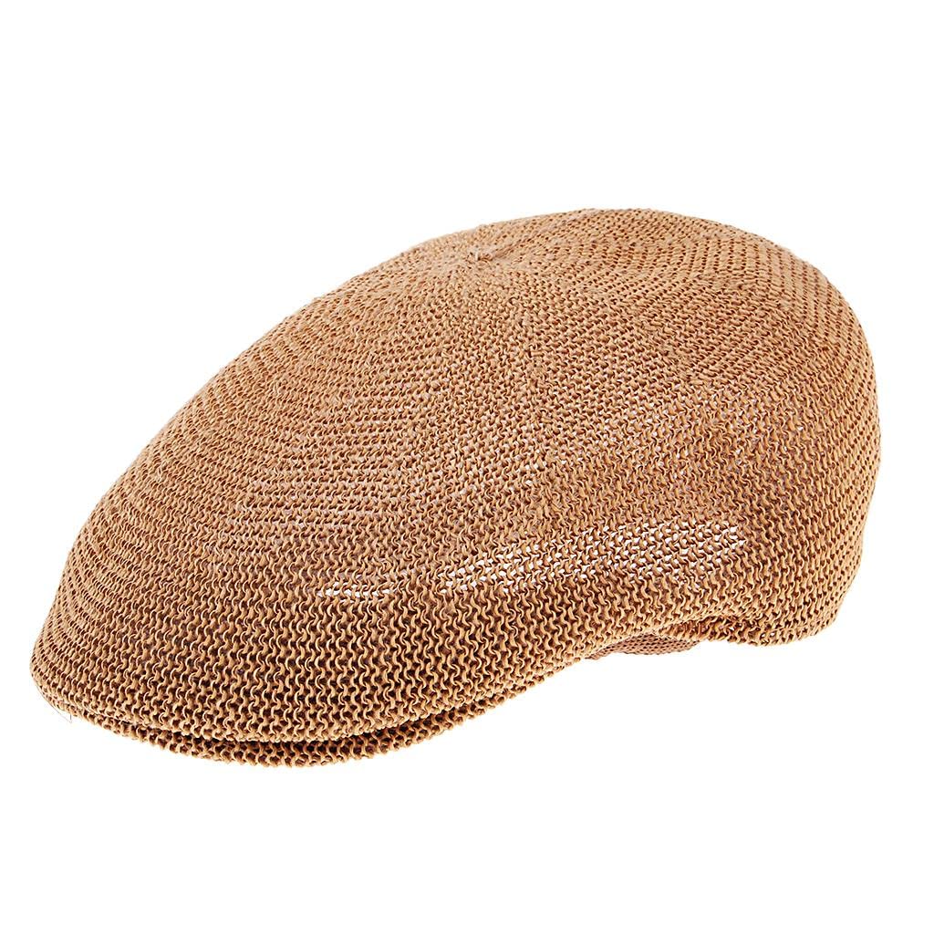 rockible Chapeau D'été En Paille Visière Courte Béret de pour Homme Décontracté/Kaki, Brun, 58cm