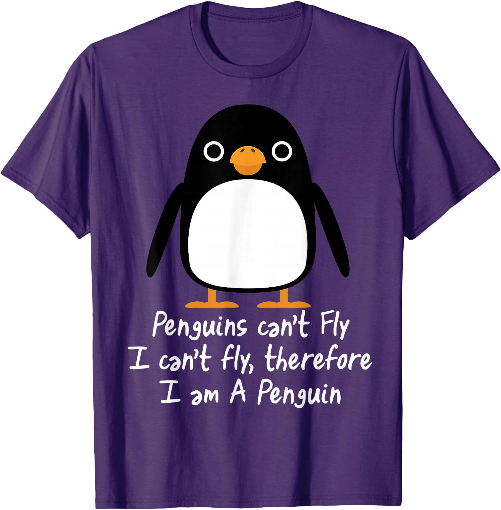 Funny Penguin T Shirt Cool I can't fly animal love gift tee T-Shirt