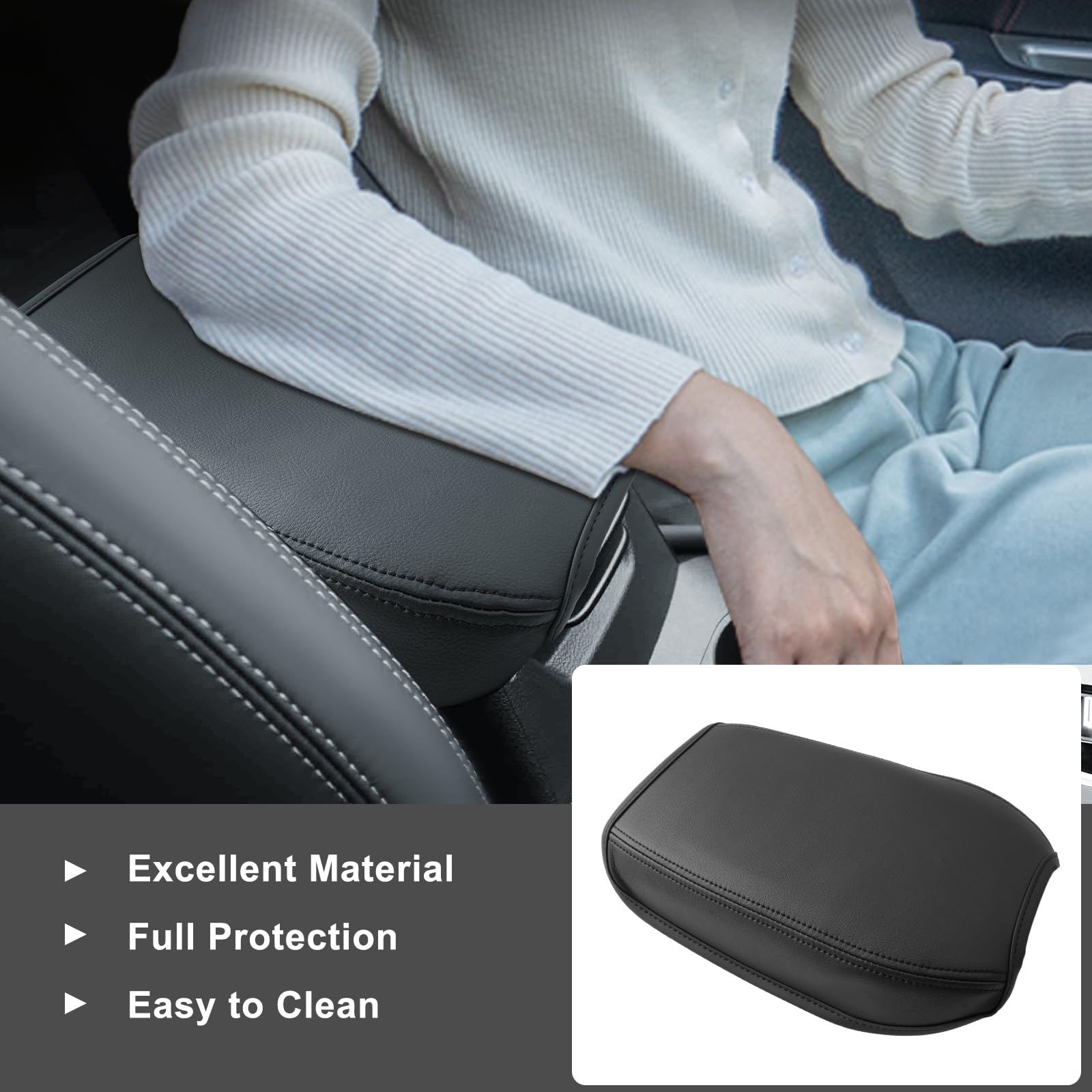 BIXUAN Compatibile con Nissan Qashqai e-POWER J12 2021 2022 2023 2024 2025 Bracciolo Copertura Braccioli Consolle Centrale Bracciolo Copertura Accessori Interno Protezione Pelle Imbottitura