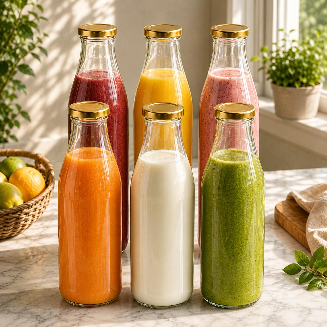 Pure Source India Glass Bottle - 1L Airtight -10