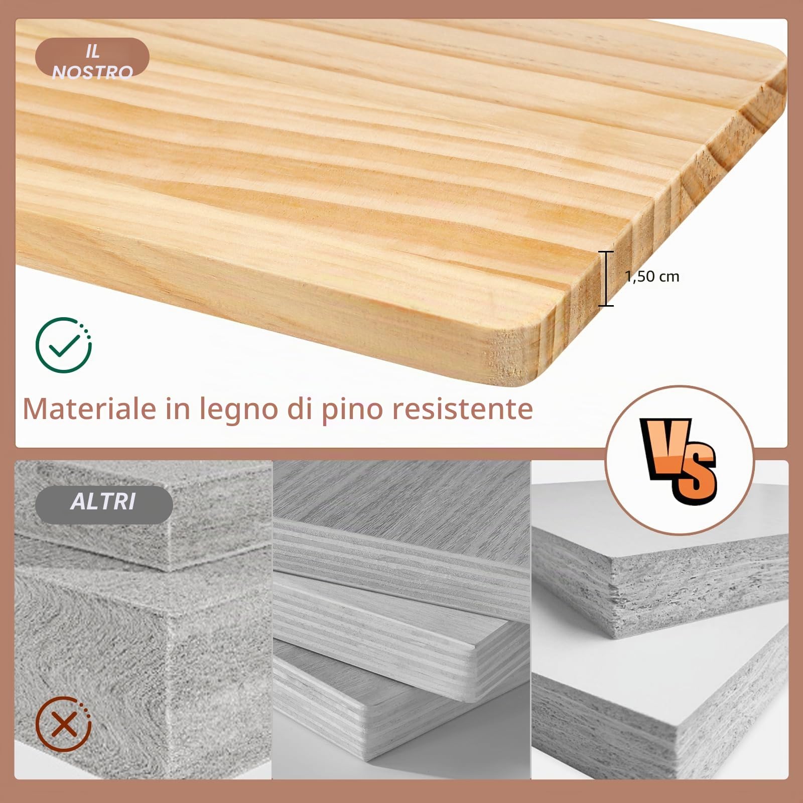 Set da parete per gatti con albero di gatto, elementi da parete per gatti, 5 pezzi, in legno massiccio massiccio