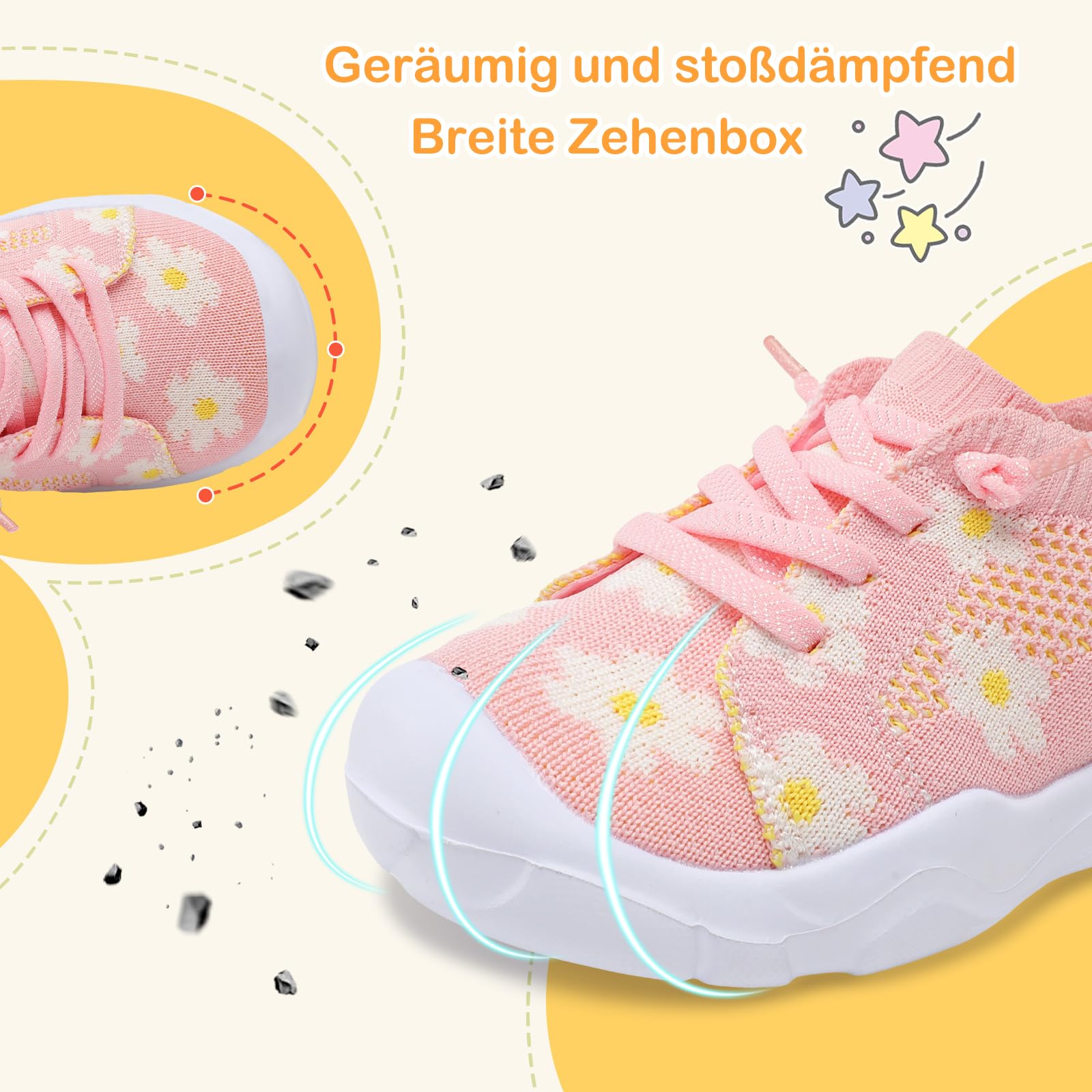 Scurtain Barfußschuhe Kinder Jungen Mädchen Kleinkind Walking Schuhe Leicht Minimalistische Sneaker Atmungsaktiv Freizeitschuhe mit Breite Zehenbox