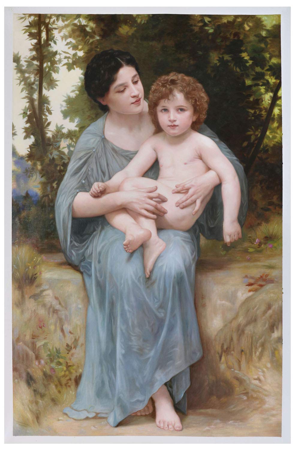 The Younger Brother - William-Adolphe Bouguereau hand-painted oil painting reproduction,Brother and 