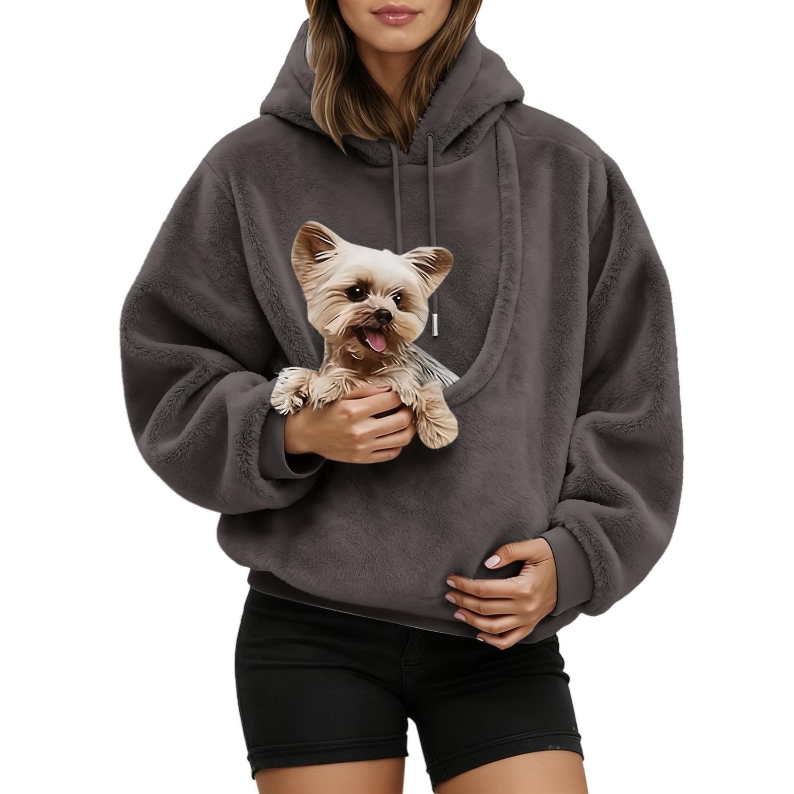 Sweat à capuche femme chaud en polaire contre le froid hivernal