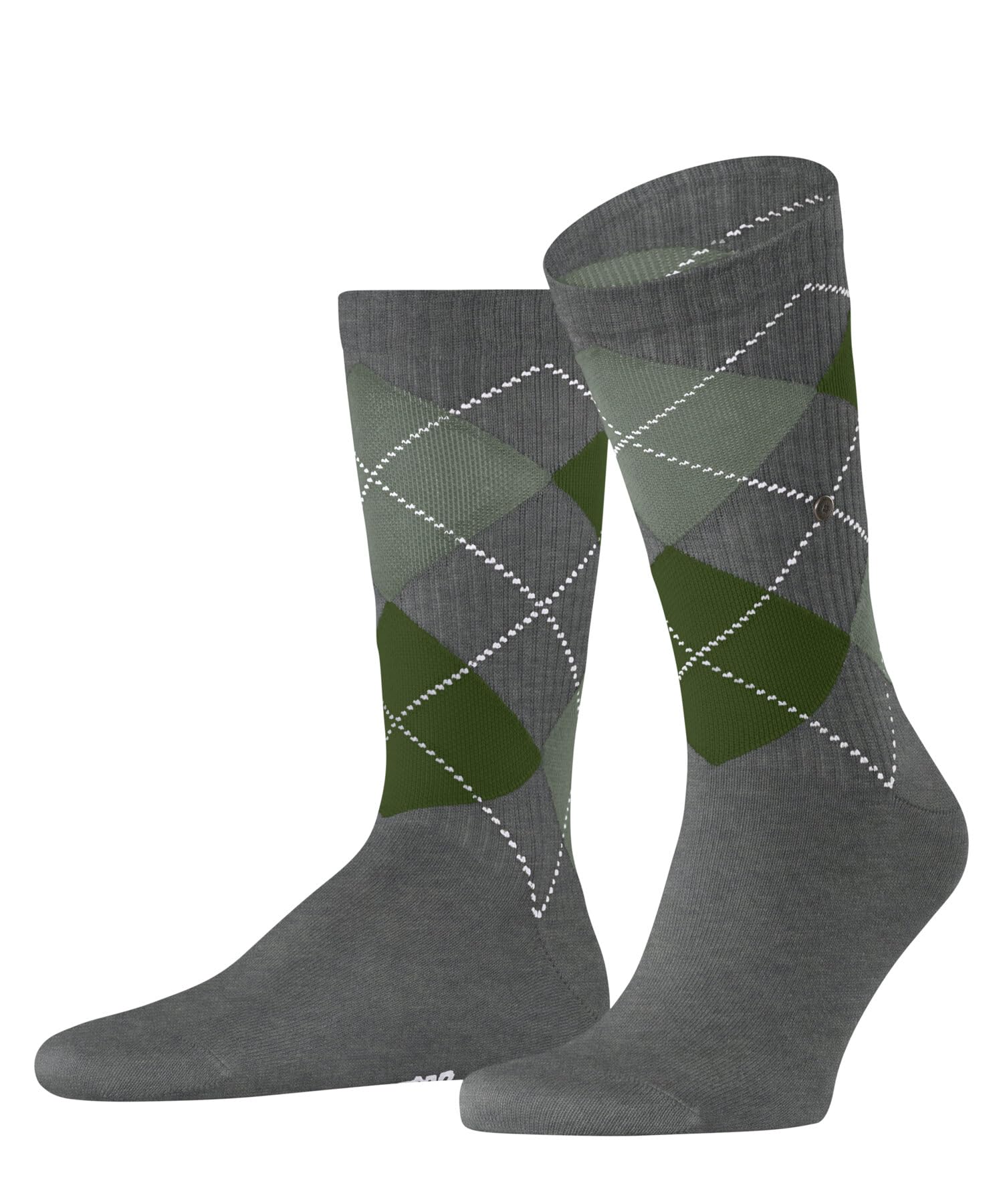 Burlington Men's Grey Light Melange 3390 Bond Street M So Cotton Plain 1 Pair Socks, 6.5-11