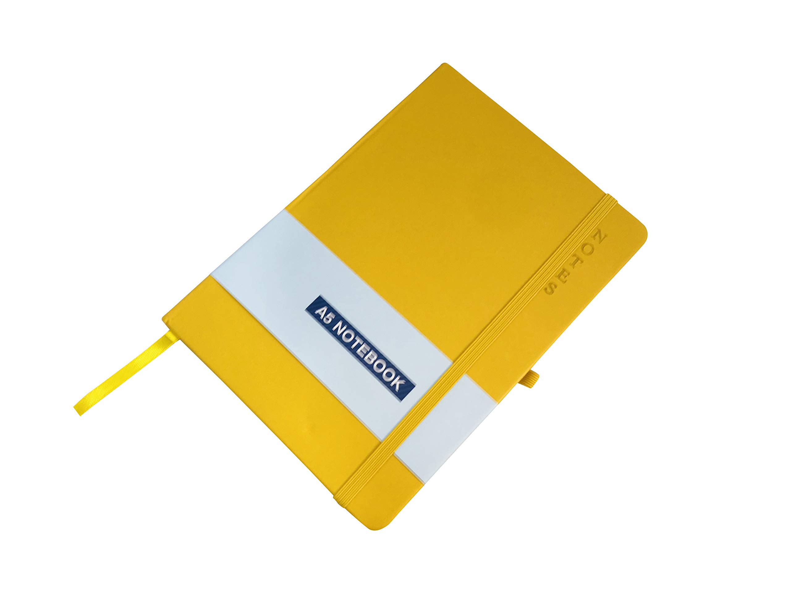 A5 New Hardback Lined Notepad Notebook Note Book Notes Journal Diary for Office (Yellow)
