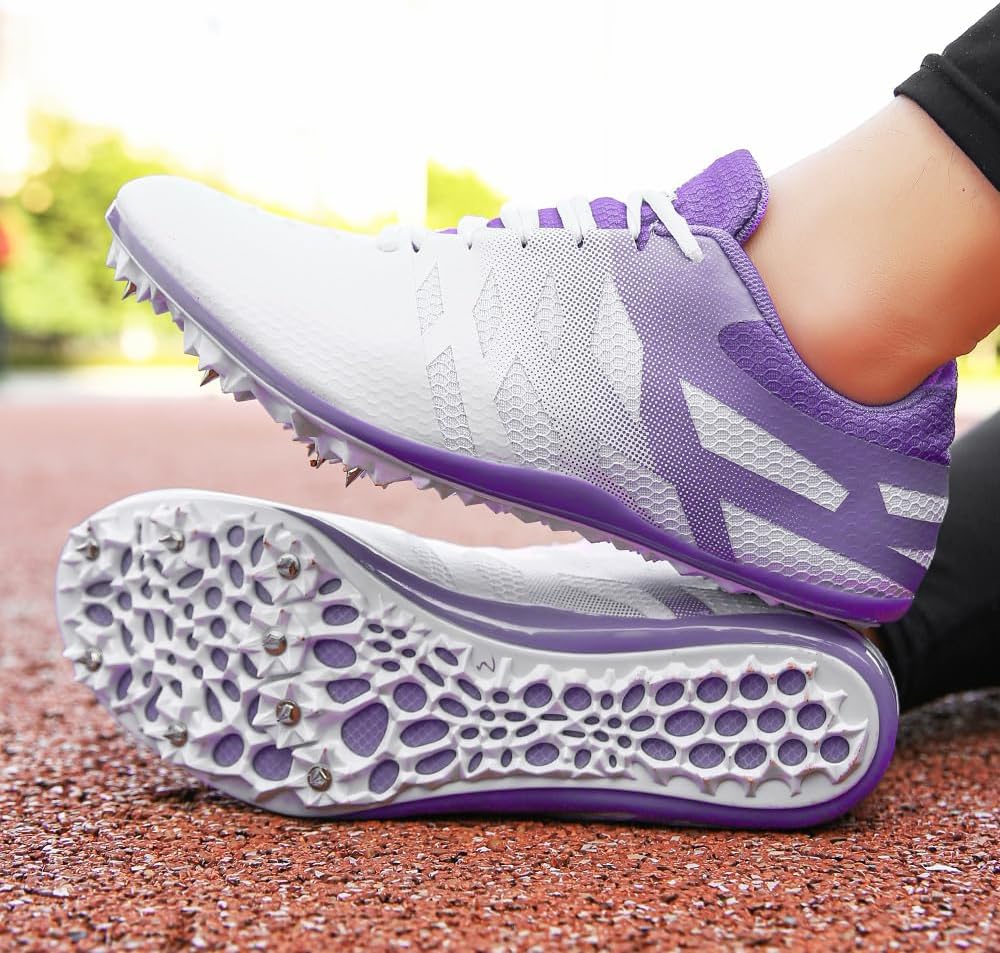 Men Women Kids Track and Field Shoes Professional 8 Spikes Running Racing Sneakers Breathable Lightweight Sprinting Shoes