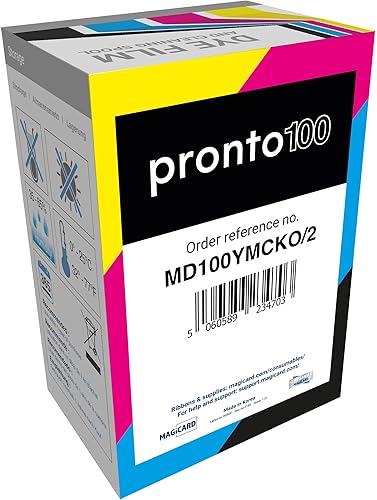 Magicard Cinta Pronto100 MD100YMCKO con software CardPresso