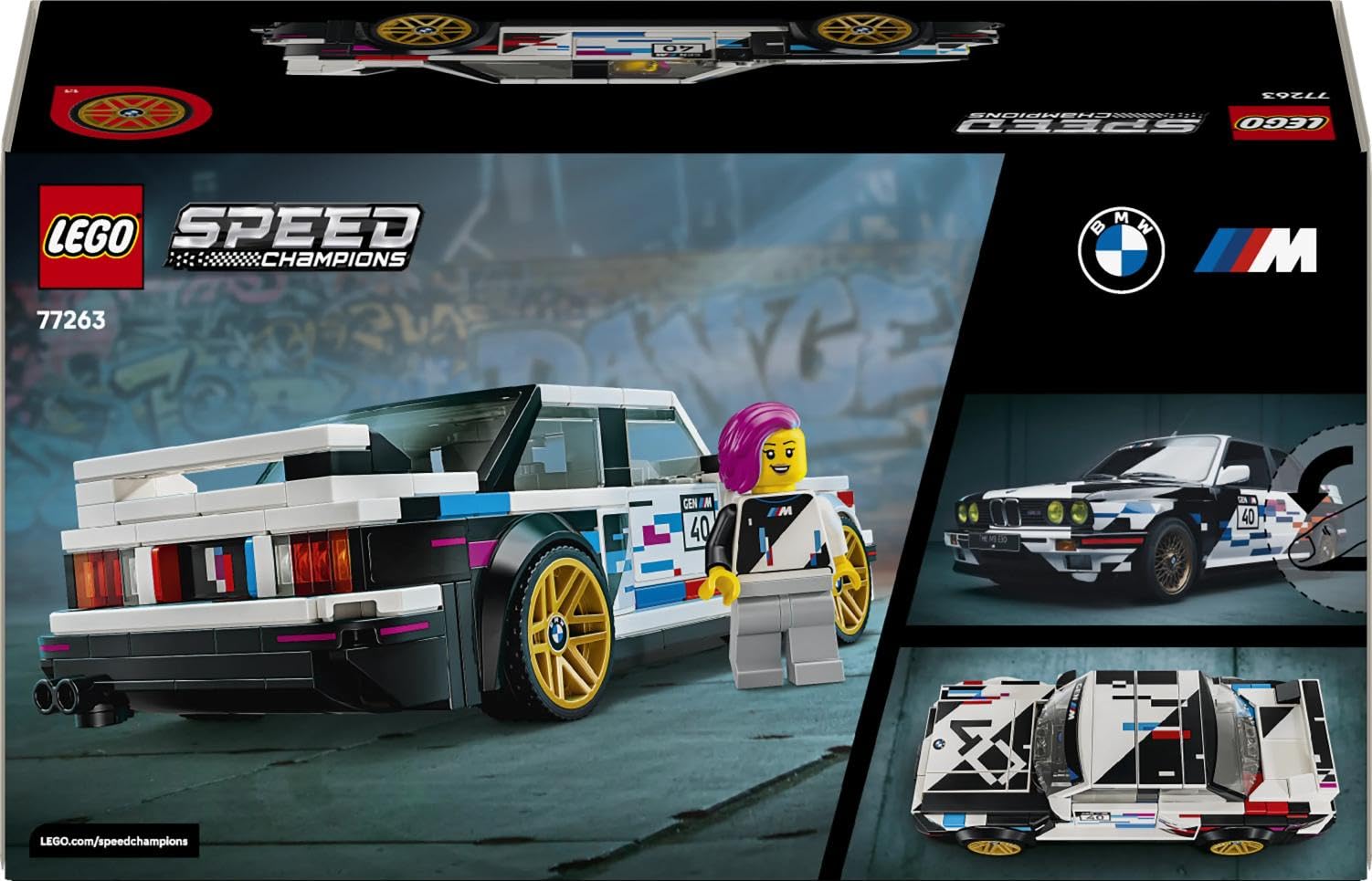 LEGO Speed Champions BMW M3 (E30) - Voiture Jouet - Maquette avec Minifigurine Collector de Pilote - Idée de Cadeau d'anniversaire dès 9 Ans pour Garçon ou Fan de Sport Automobile 77263