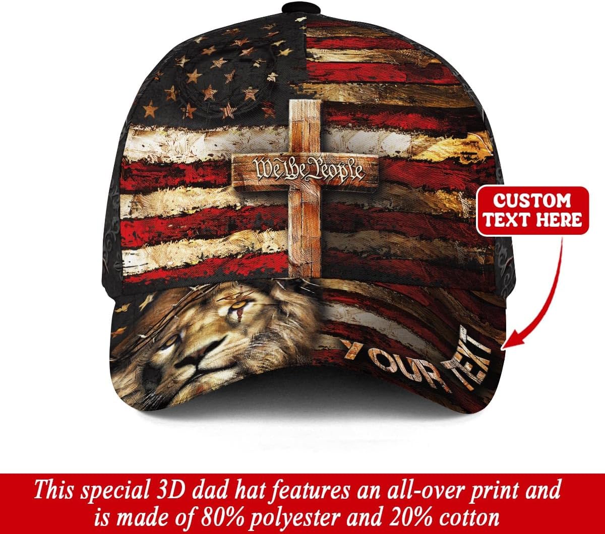 Custom Christian Hats for Men Women, Customized Cross Hats, Christian Gifts for Men, Jesus Hat, 3 Nails Cross Hat