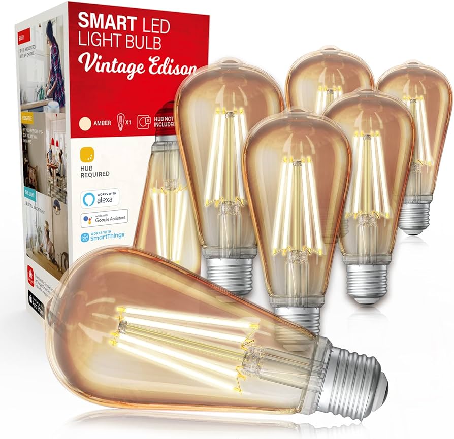 Sengled Zigbee Smart Edison Bulbs, Smart Hub Required, Work with Sengled Zigbee Smart Edison Bulbs, Smart Hub Required, Work with