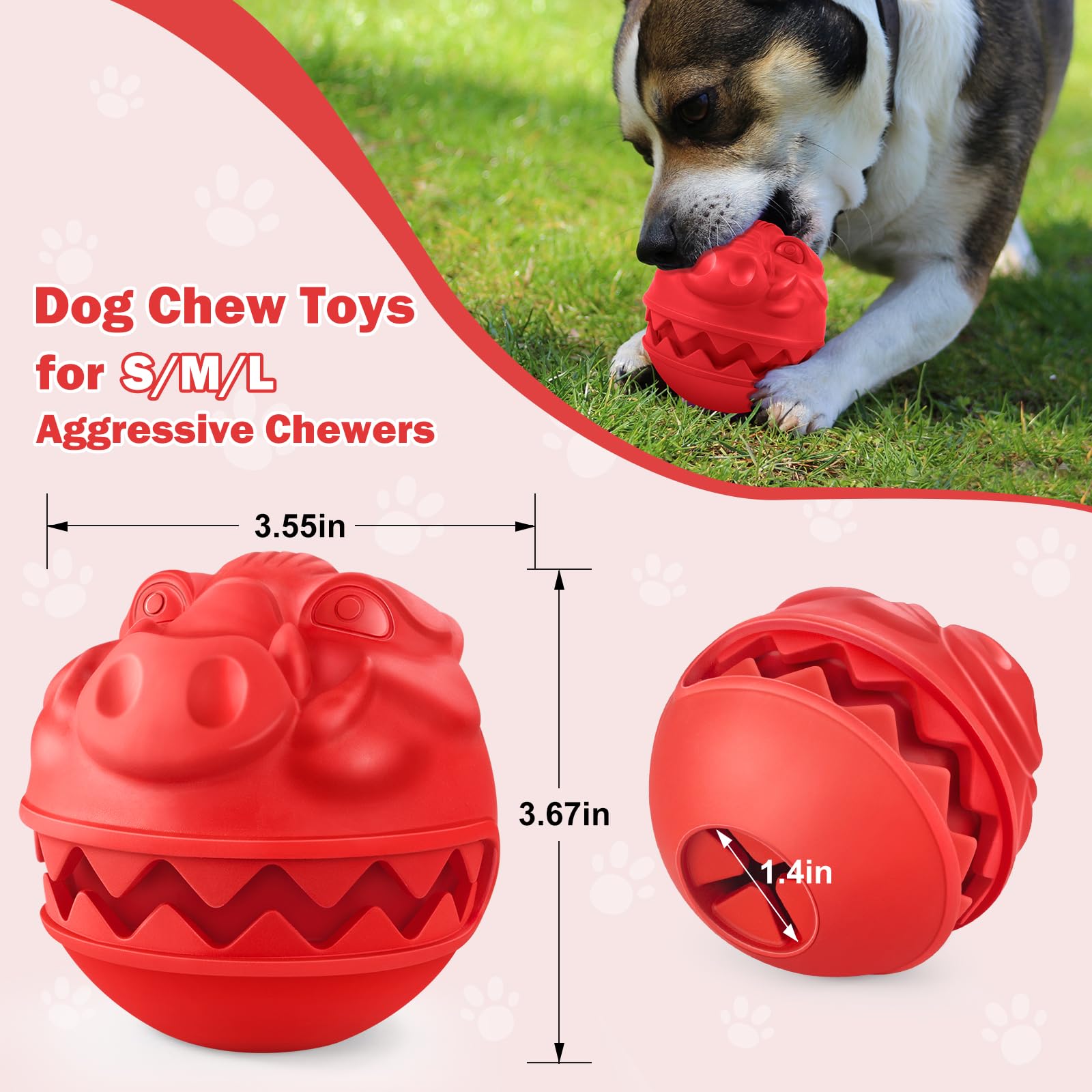 Juguetes indestructibles para perros para masticadores agresivos, razas grandes, juguetes interactivos para perros grandes, juguetes masticables resistentes para masticadores agresivos,