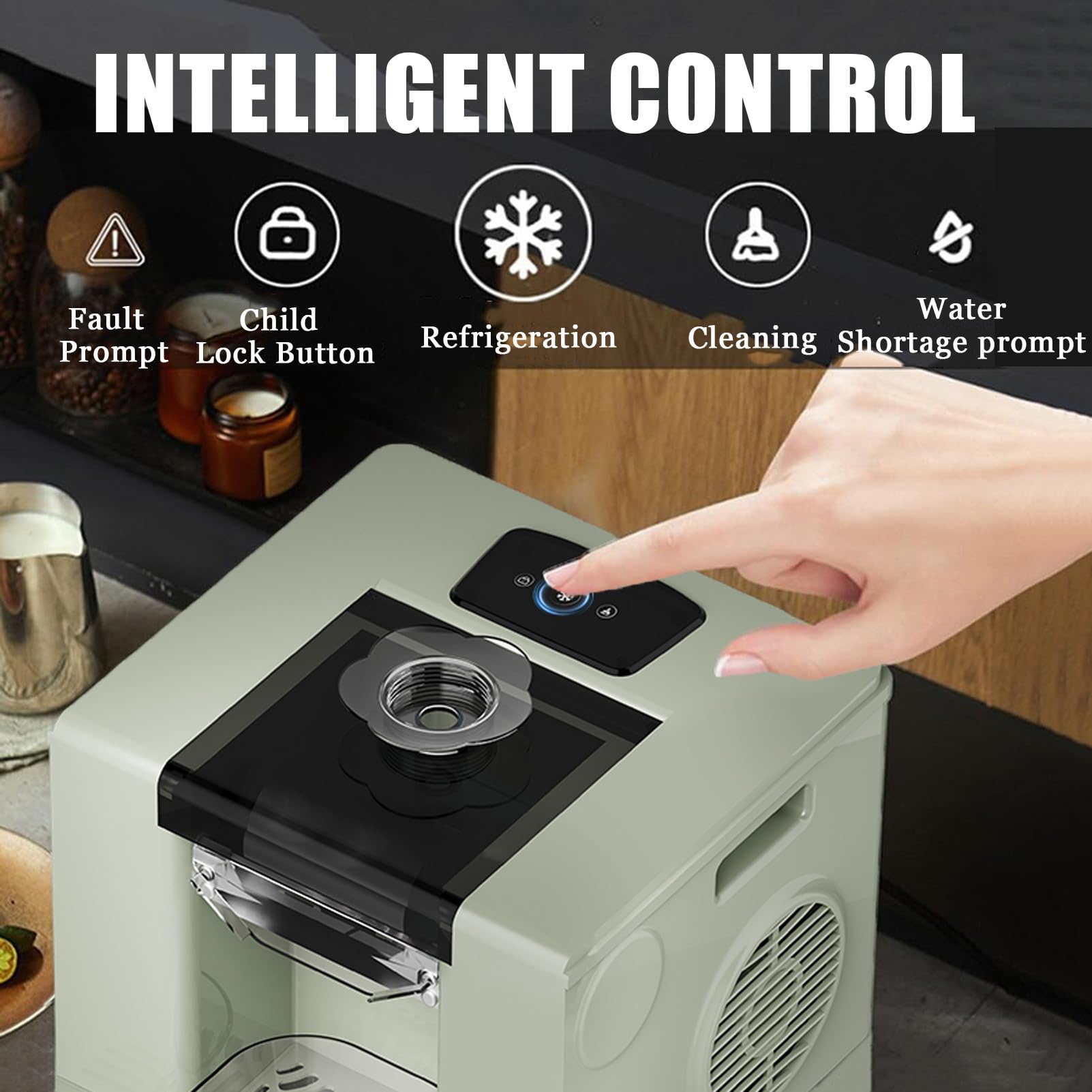 MáQuina Coreana Para Hacer Hielo Raspado Bingsu, MáQuina Para Hacer Helados Con Copos De Nieve Y Pantalla TáCtil, 60Kg/24H, De Limpieza AutomáTica Para Uso Comercial Y DoméStico.,Black