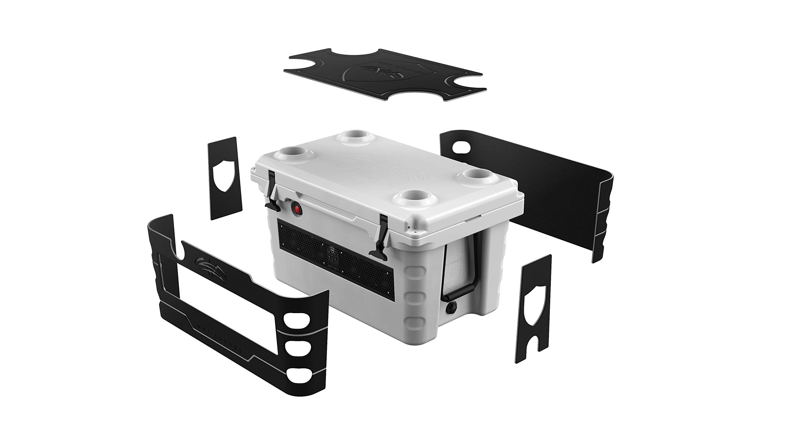 Wet Sounds SHIVR 55 Gator Step Full Kit - Black Over Gray