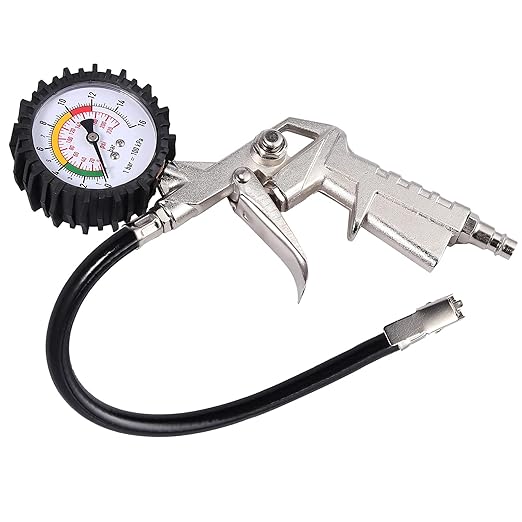 Bohaner Car Air Tyre Pressure Inflator Gun Gauge Meter 220PSI 16 BAR