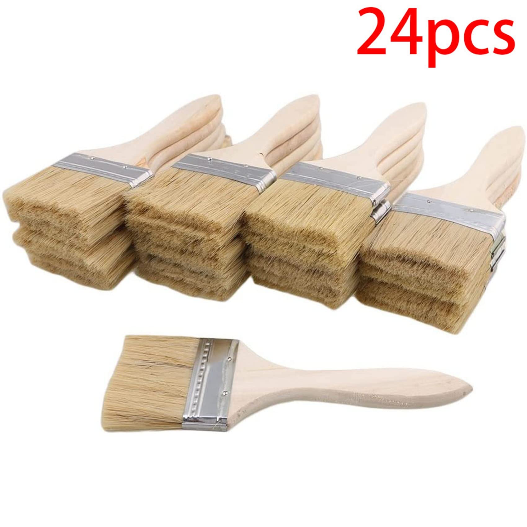 48 Pièces Séries Les Pinceaux 70mm la Puce de Peinture et de Vernis la Brosse Parfaite pour Les Peintures de Mur et de Bois