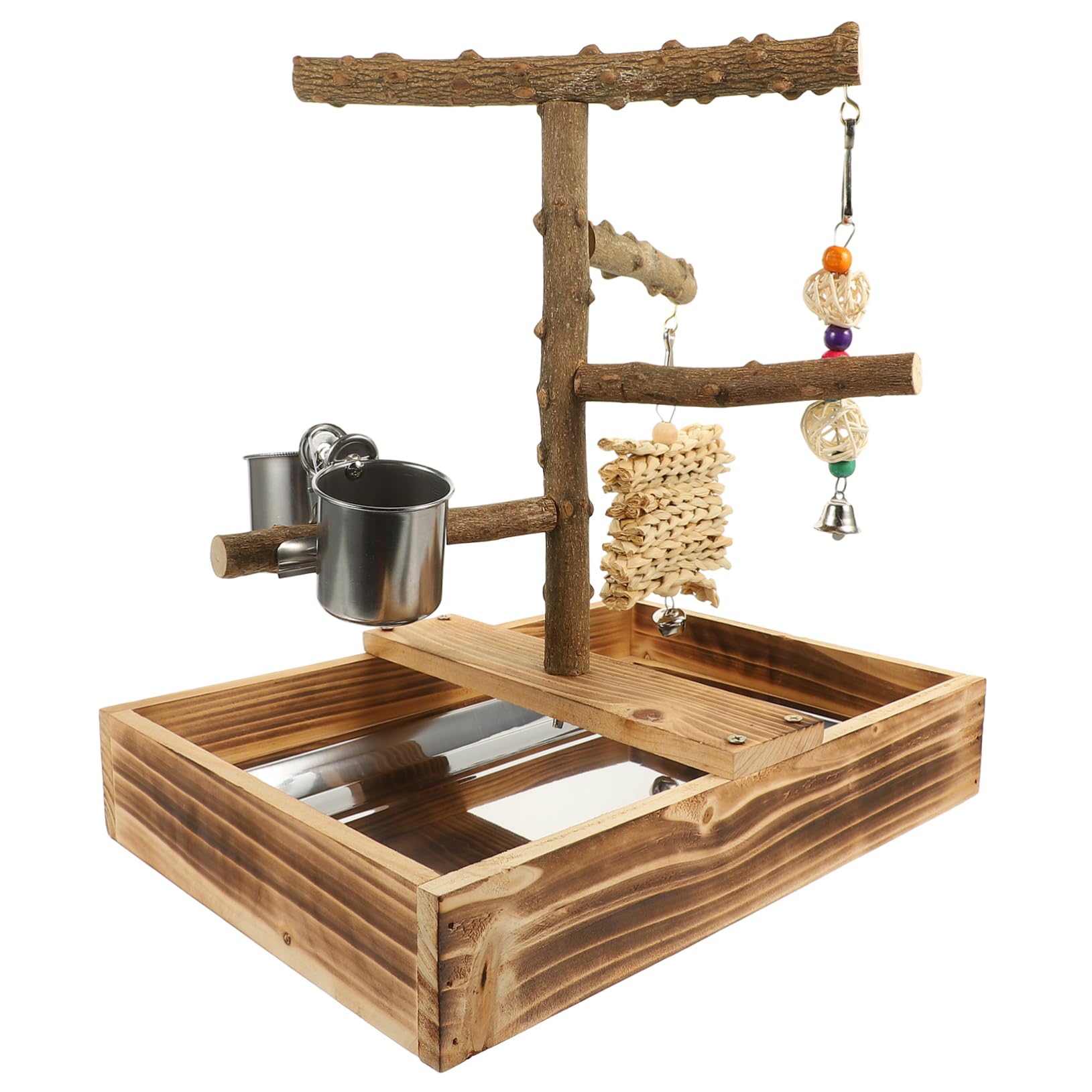 BESPORTBLE Puesto De Entrenamiento De Madera para Pájaros Accesorio Resistente Al Desgaste para Cacatúas Juguete De Escritorio para Loros para Jaulas De Periquitos