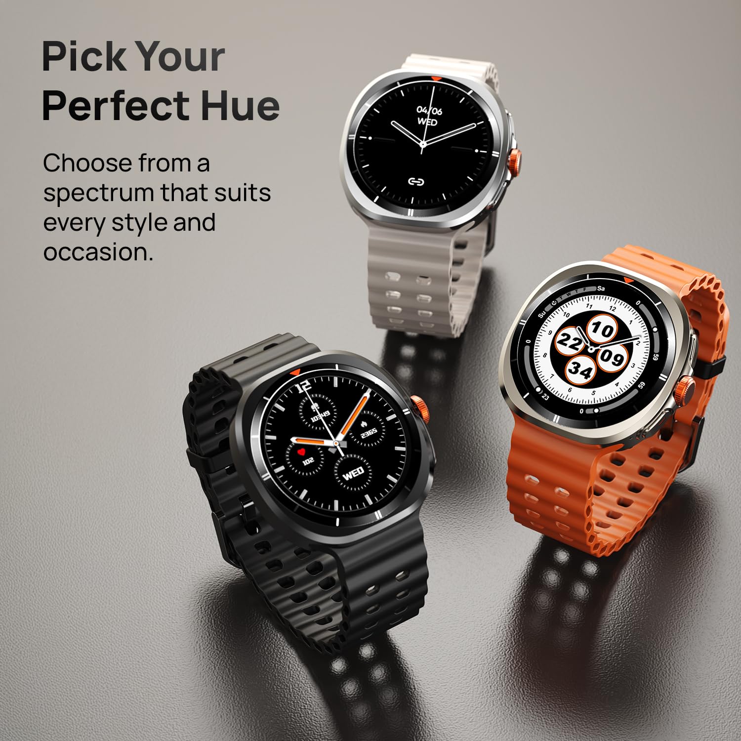 Fire-Boltt Axiom Round Smart Watch 1.43" Super AMOLED Display with Always-On Mode, Bluetooth Calling, Rotating Crown, SPO2 & Heart Rate Monitor, IP67 Waterproof Silicone Smartwatch for Men - Orange — Amazon image 13