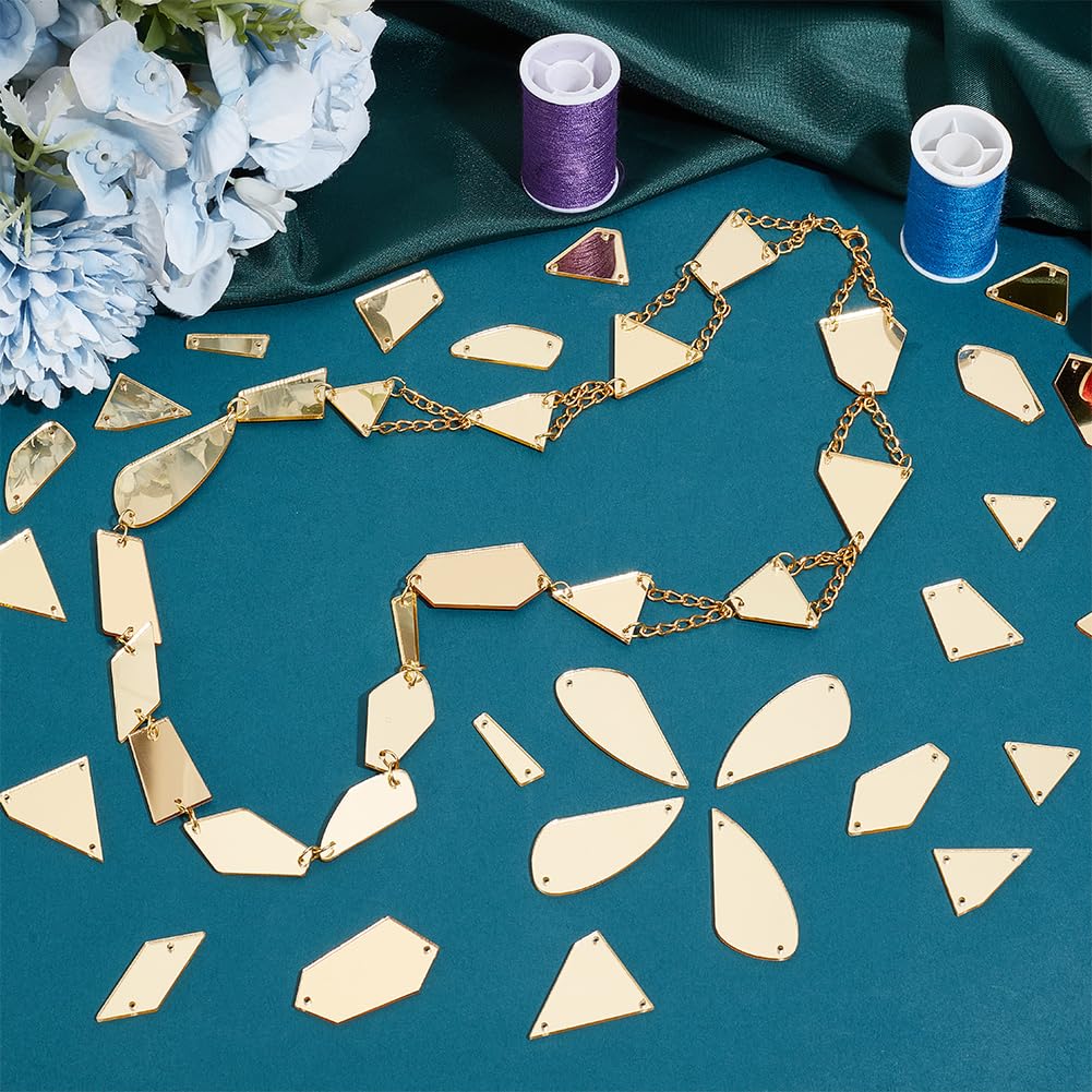 50 Strass Specchiati Autoadesivi - Decorazioni Per Abiti Da Sera, Costumi E Matrimoni