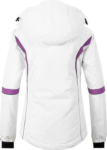 Miniatura 2 de Wantdo Chaqueta de esquí impermeable para mujer, abrigo de nieve cálido para invierno, resistente al viento, chaquetas de snowboard aisladas, parka