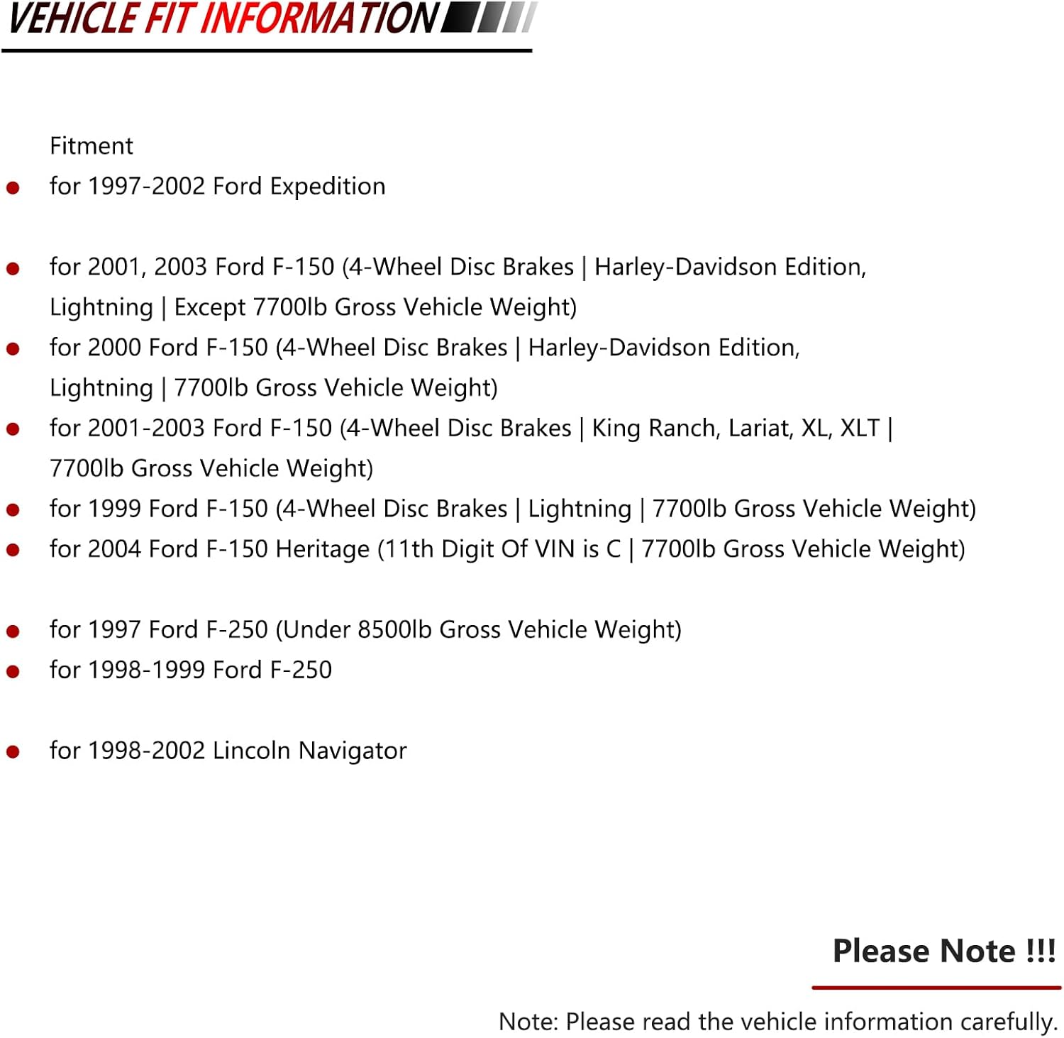 JLEO D702 D879 Ceramic Brake Pads Front Rear Driver and Passenger Side for 1997-2002 Ford Expedition,1999-2004 F-150,1997-1999 F-250,for 1998-2002 Lincoln Navigator 8pcs