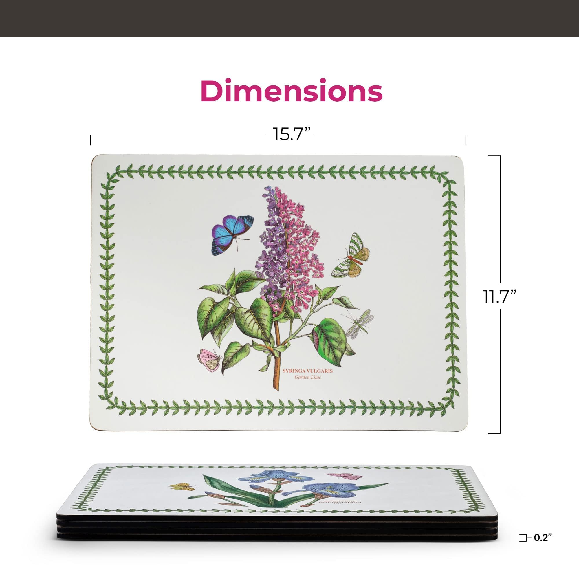 Image secondaire de Pimpernel Botanic Garden Lot de 4 Sets de Table Grand Format