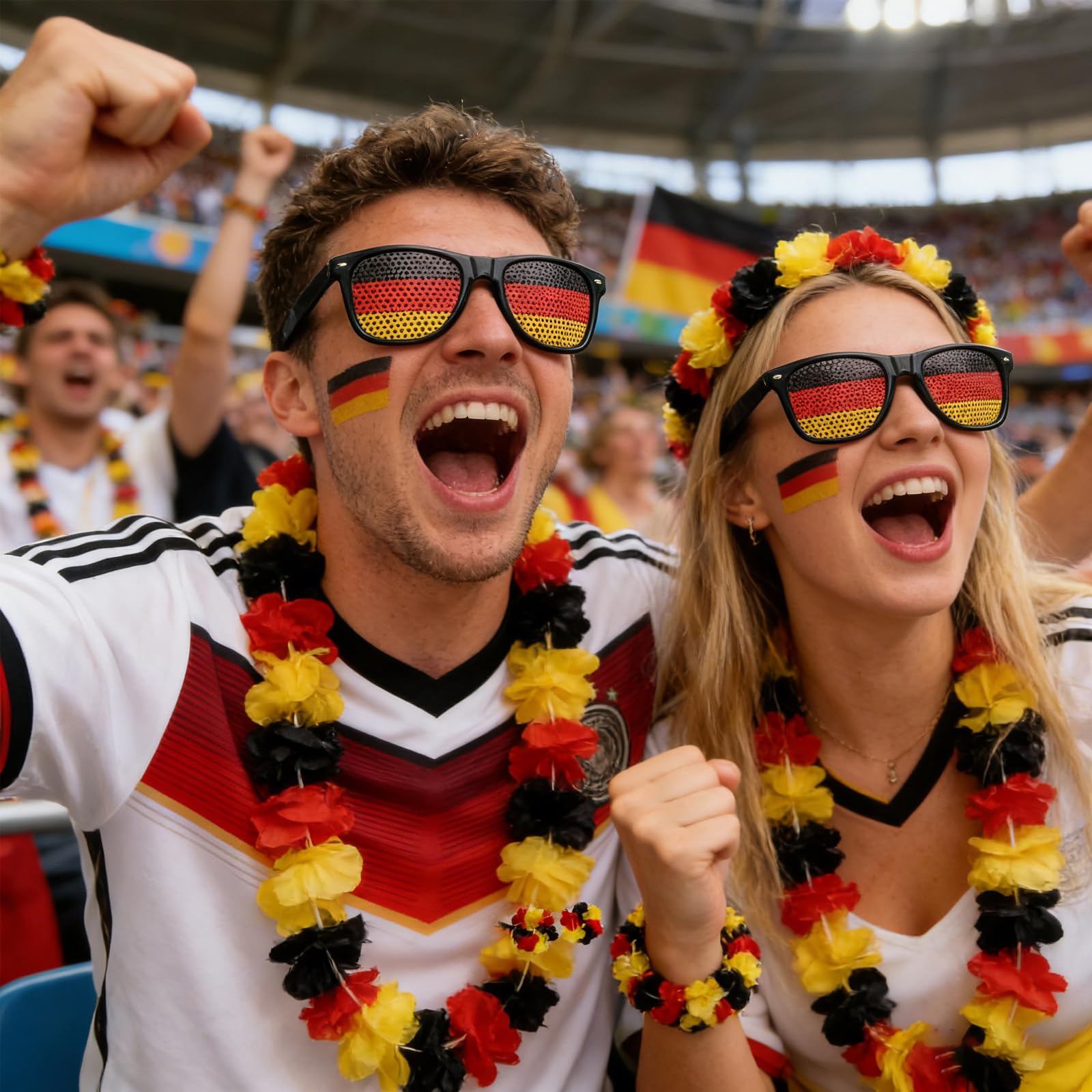 Fußball-Fan-Dekoration für WM-Jahr 2026, 10 Stück Deutschland Fanartikel Deko für Wettbewerbe, Party-Dekoration für Fußball-Weltmeisterschafts, Perfekte Unterstützung bei Sportevents und Feiern - 4