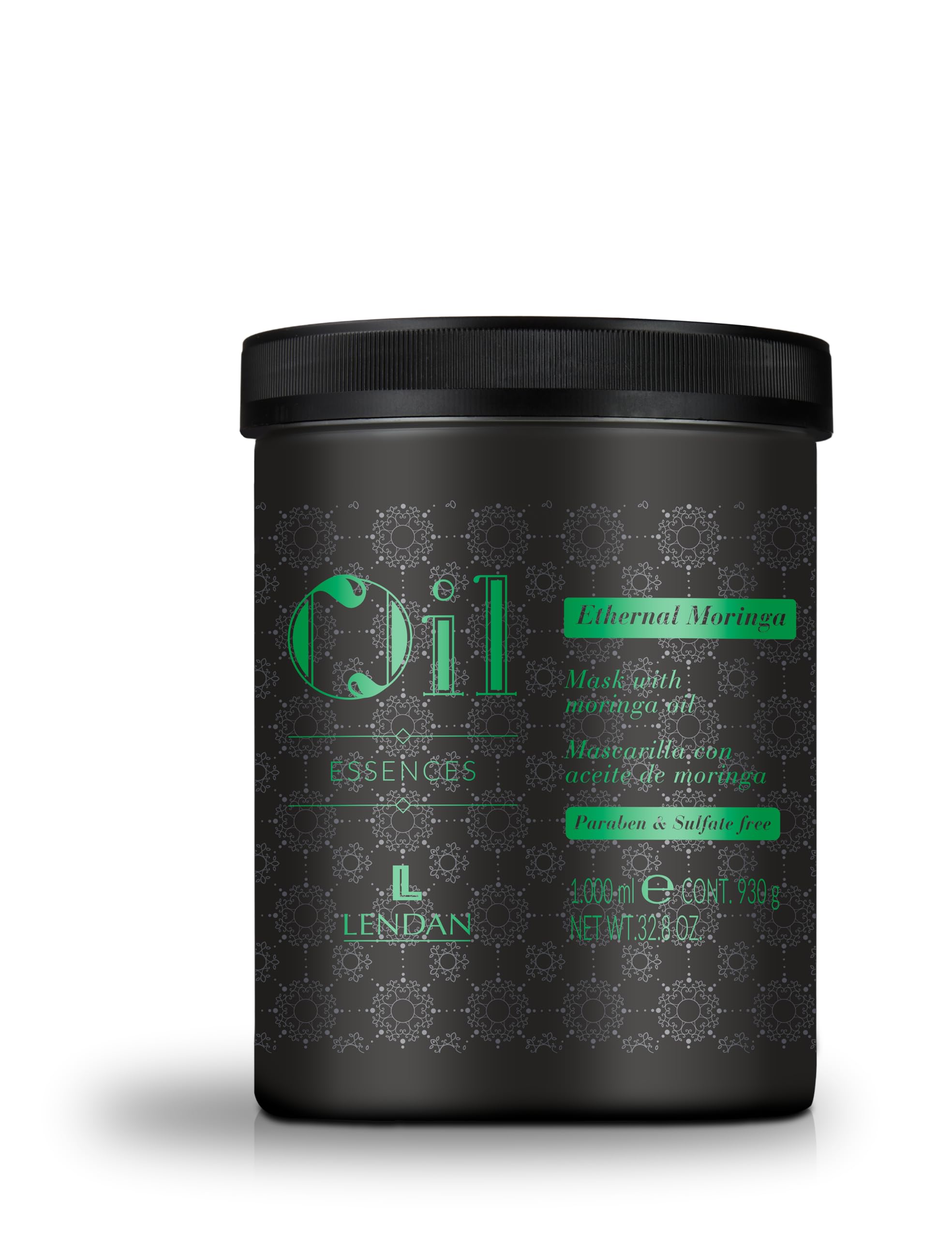 LENDAN - Mascarilla Hidratante Cabello - Mascarilla Ethernal Moringa - 1000 ml - para Cabellos muy Castigados - con Aceite de Moringa - Hidrata, Nutre y Rejuvenece el Cabello - Reduce la Rotura