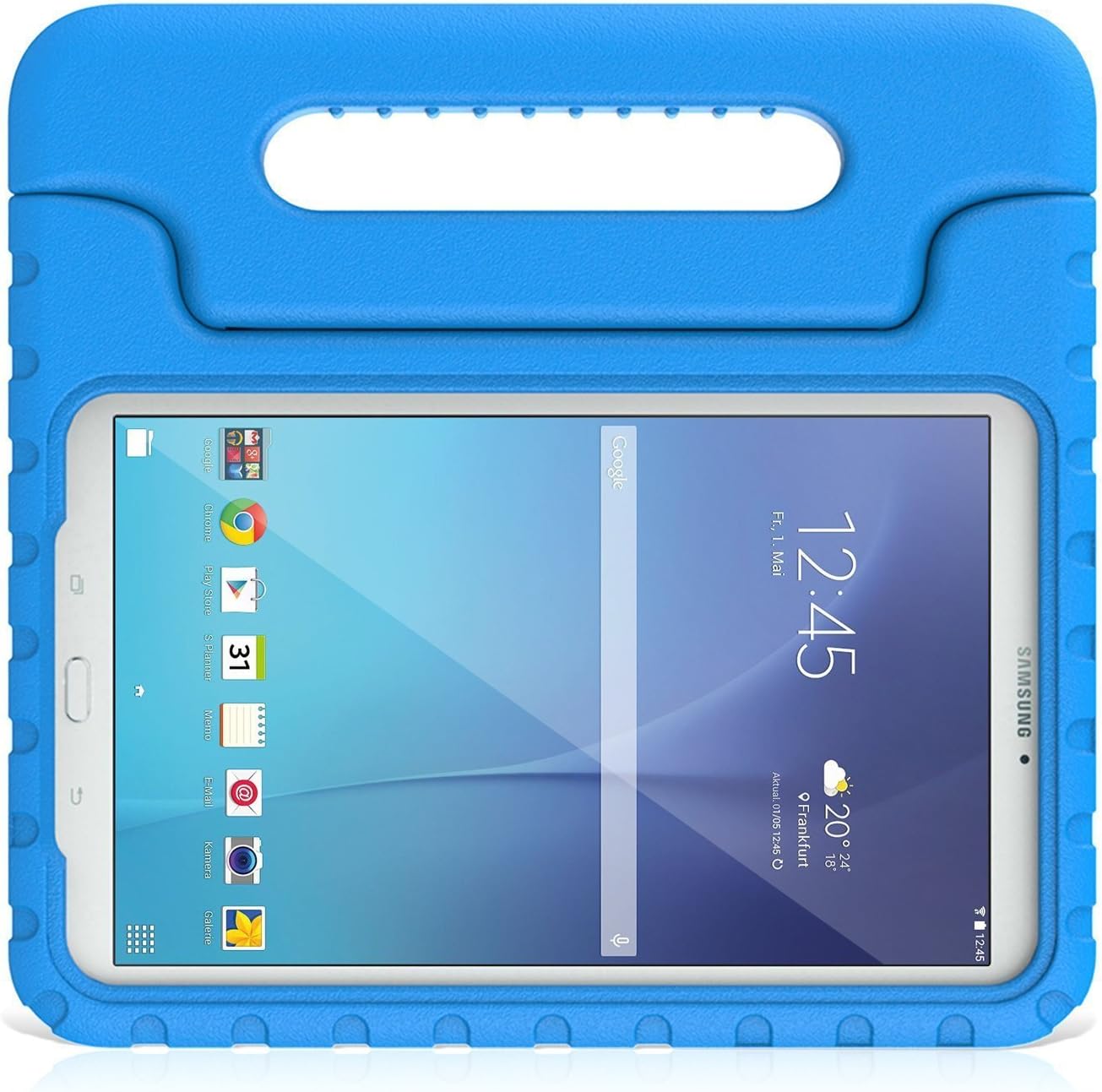 BMOUO Kids Case for Samsung Galaxy Tab E 9.6 - Shockproof Light Weight Convertible Handle Stand Protection Case for Samsung Galaxy Tab E/Tab E Nook 9.6 Inch Tablet (SM-T560/T561/T565/SM-T567V), Blue
