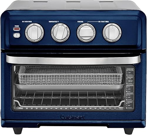 Cuisinart Freidora de aire + horno tostador de convección, horno 8-1 con opciones para hornear, parrilla, asar y calentar, acero inoxidable, TOA-70