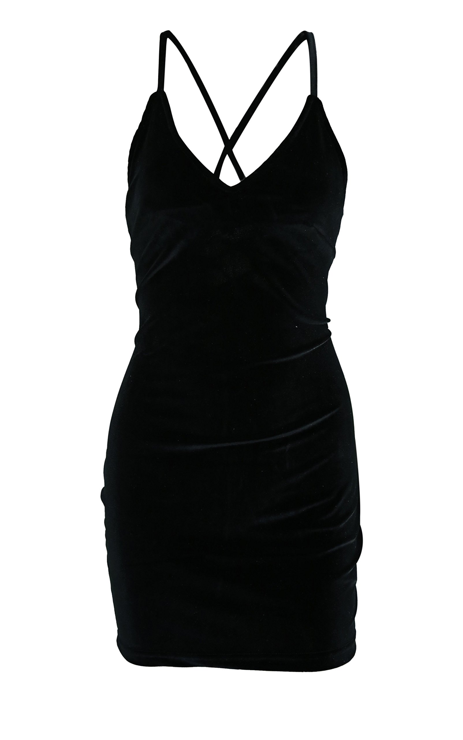 Zyyfly Doramode Women Sexy Club Dress Sleeveless Backless Velvet Mini Clothes Body Tight Dresses