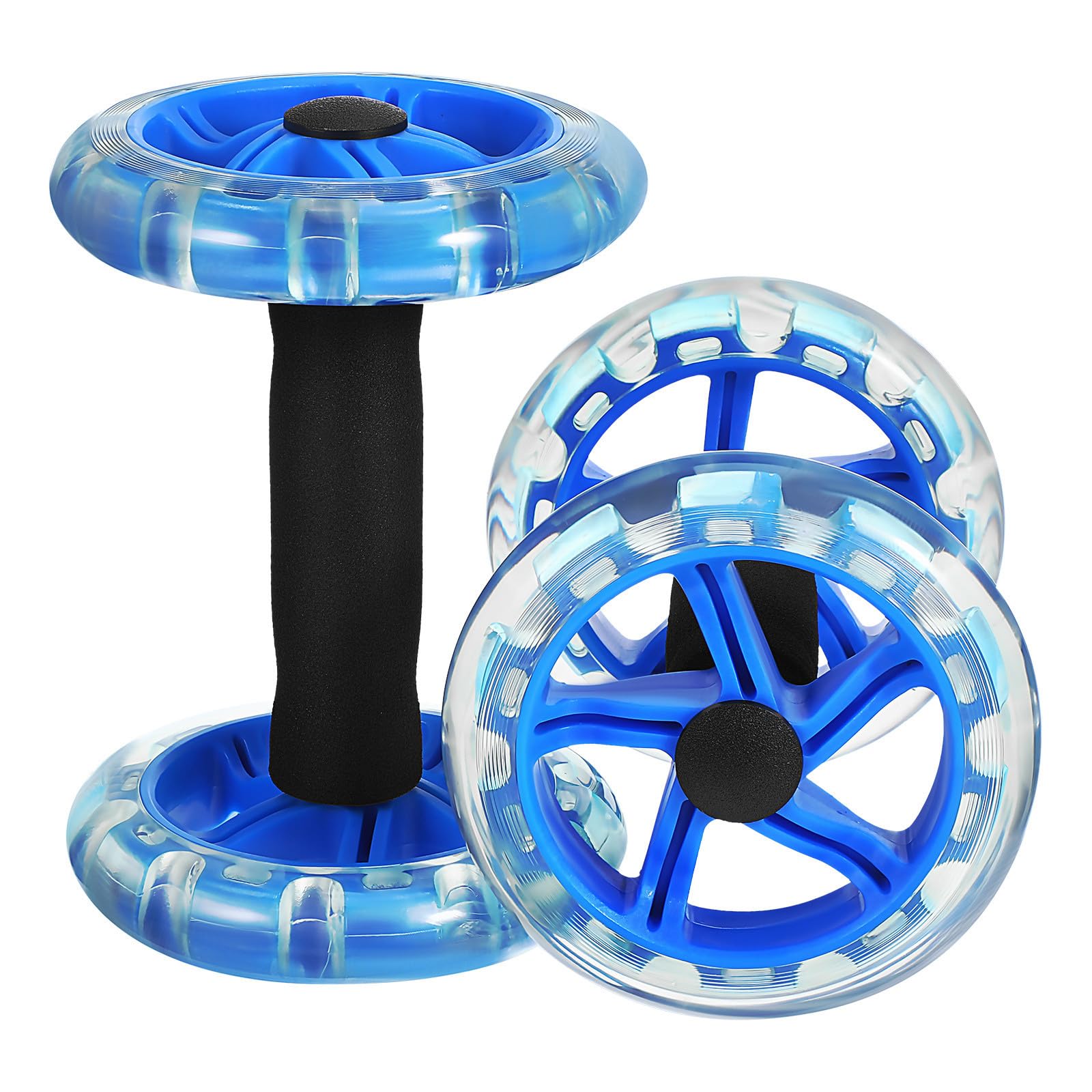 Rueda Abdominal Doble para Fitness Diseño Estable con Asas Antideslizantes Equipo Portátil para Ejercitar Abdominales y Quemar Grasa Casa para Hombres y Mujeres