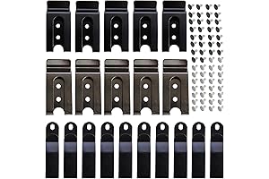 20 Pieces Black and Silver Double Holes Belt Clips with 30 Pairs...