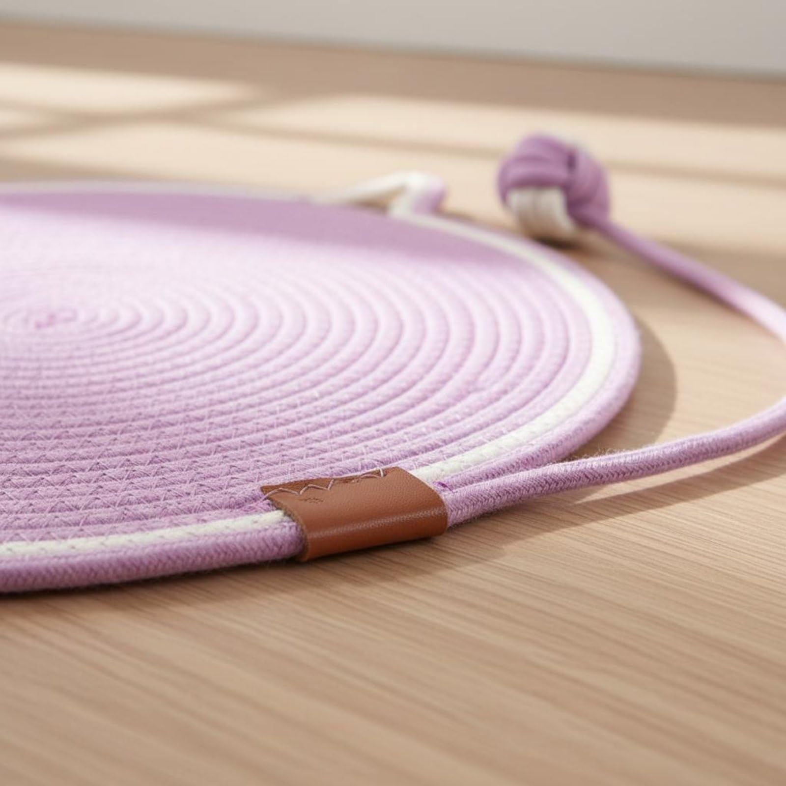 Tappetino Tiragraffi per Gatti Tappeto Tiragraffi Cuscino Stuoia per Mici con Corda Intrecciata Traspirante Riposo E Gioco Facile da Pulire Adatto per, Pink, 60CM