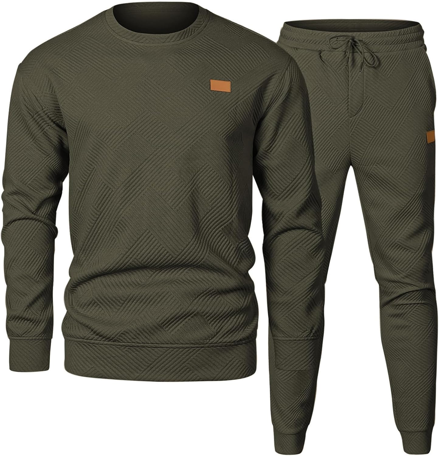 JMIERR Mens 2 Piece Outfits Knit Jacquard Pullover Sweatshirt Tracksuit & Joggers Sweatpants Sweatsuit Sets with Pockets JMIERR Mens 2 Piece Outfits Knit Jacquard Pullover Sweatshirt Tracksuit & Joggers Sweatpants Sweatsuit Sets with Pockets