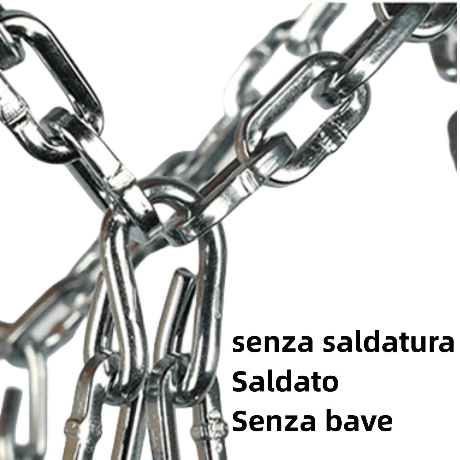 Aoser Rete Da Basket Resistente Con Catena - Netto Di Basket Per Canestro - Argento Metallizzato