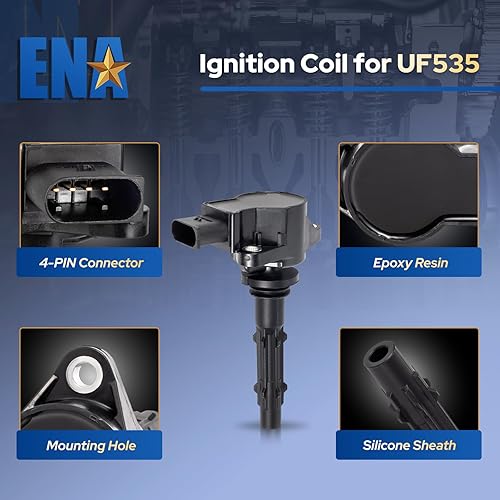 Miniatura 3 de ENA Paquete de 8 bobinas de encendido 4.6L 5.5L Compatible con Mercedes-Benz 2007 2008 2009 2010 2011 2012 2013 2014 2015 CL550 CLK550 CLS550 E550