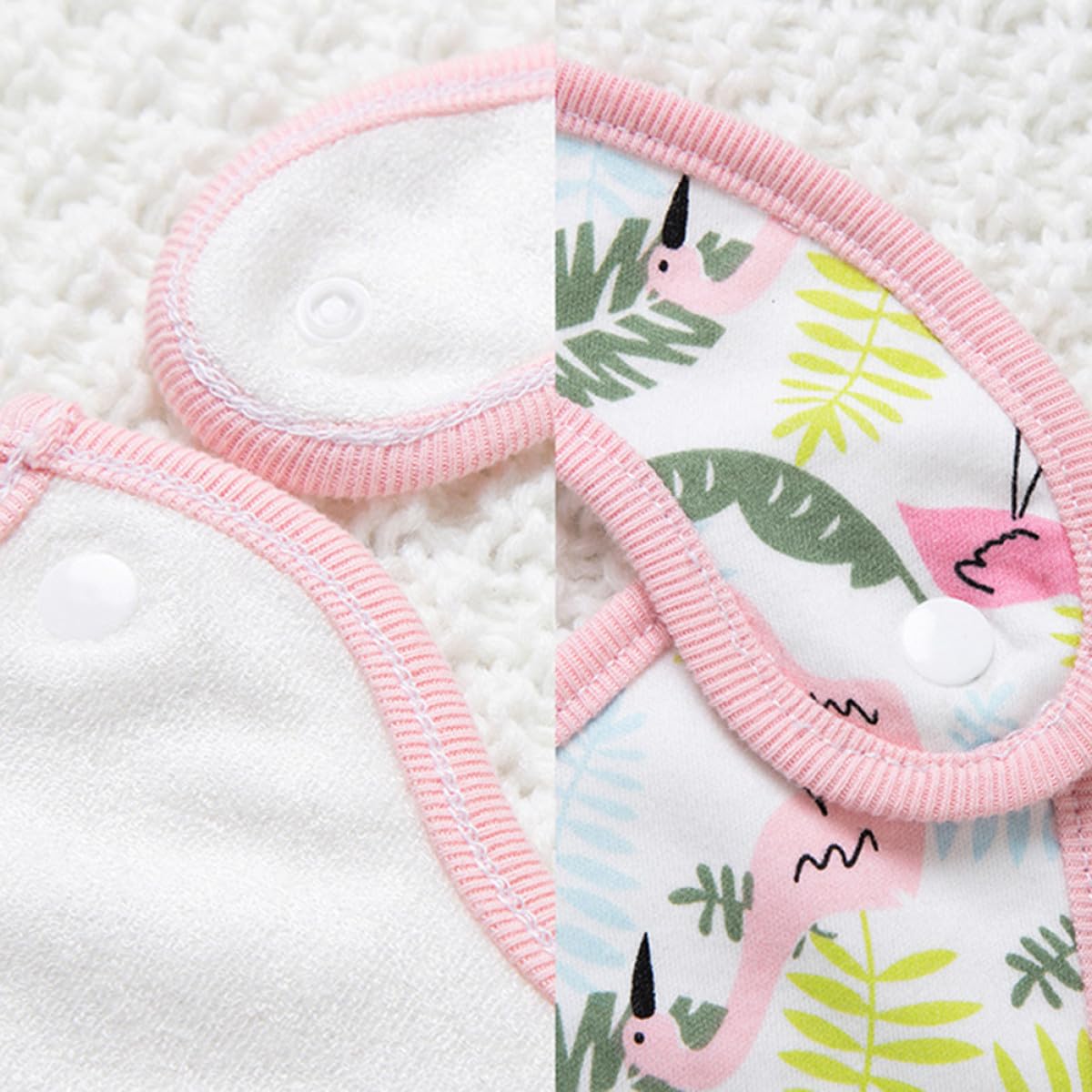 Kisangel Bavoir Garçon Fille Coton Imprimé Bavoir Étanche Lavable Pour Nourrissage Bave Accessoire Pour Garçon Fille