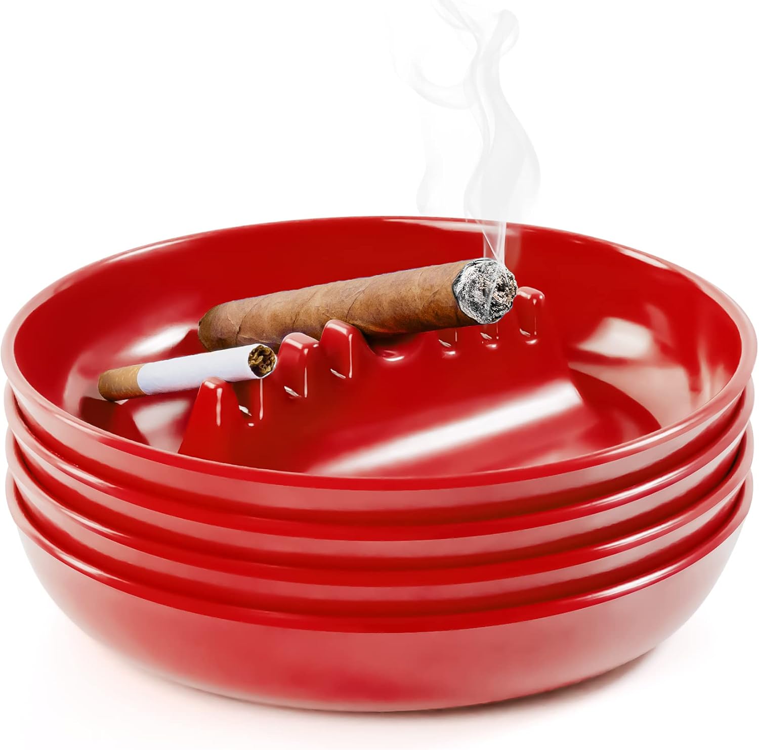 Grovind Plastic Ashtrays for Cigarettes and Cigars, Indoor