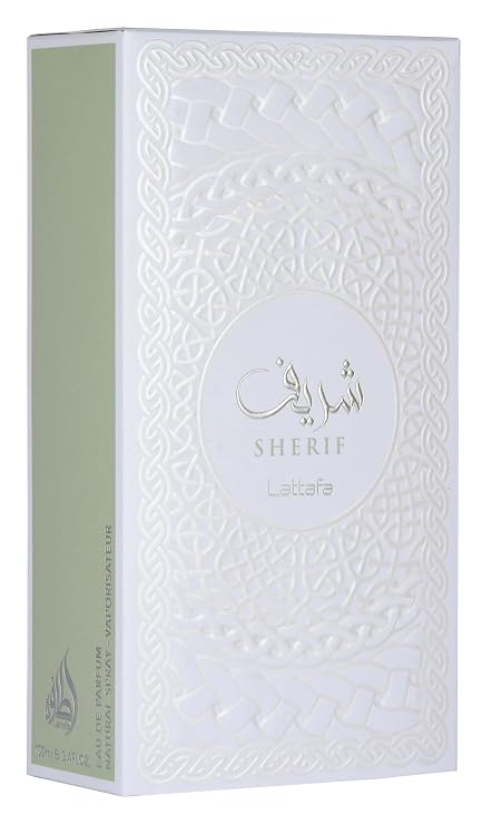 Lattafa Sherif Fruity, Woody, Musky, Aromatic Eau de Parfum Spray Long-Lasting Fragrance for Unisex, 3.4 Ounce / 100 ml