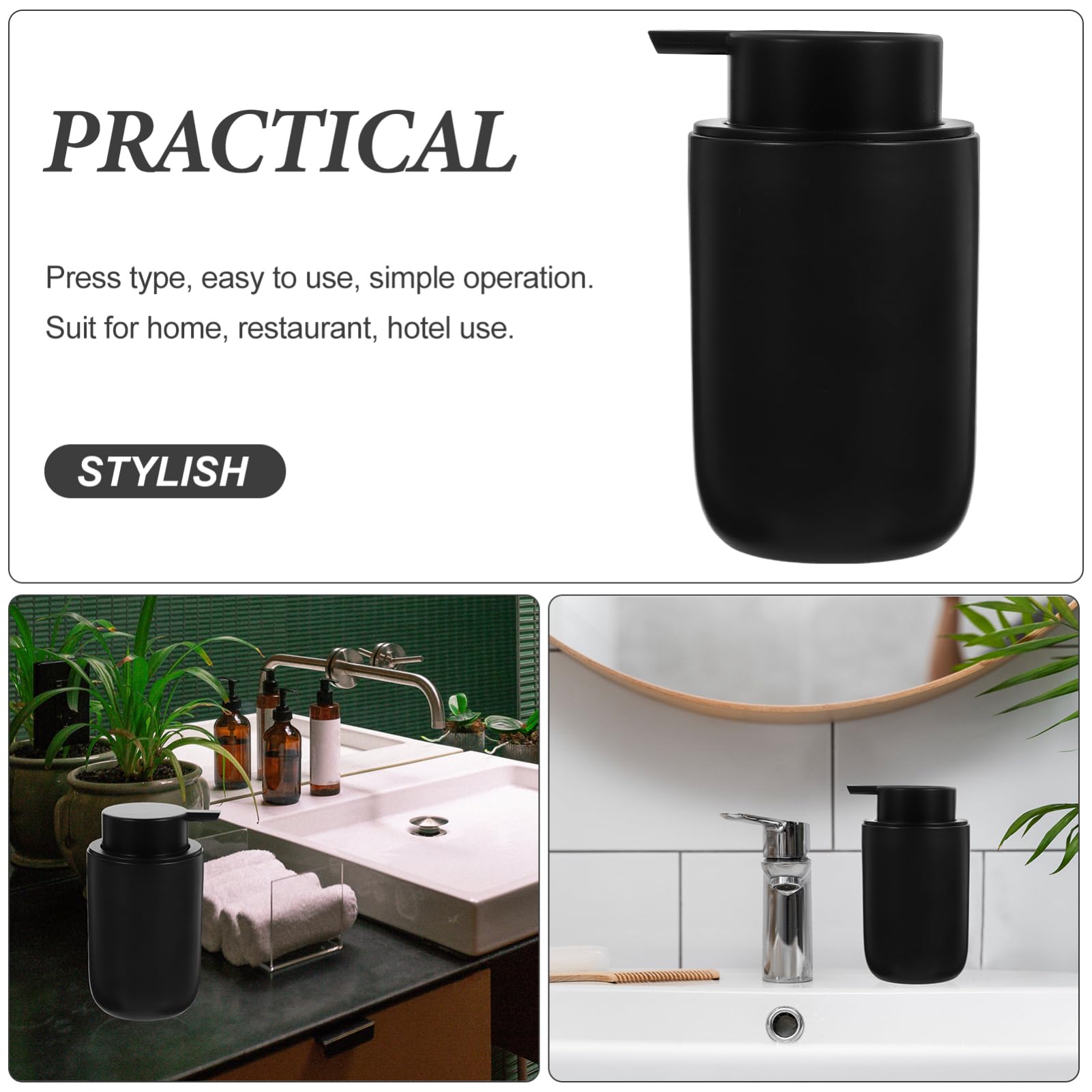 Ciieeo Lot De 4 Distributeurs De Shampoing Rechargeables Et Peu Encombrants Flacons À Pompe Anti-Fuite pour À Main À Vaisselle Élégant pour La Maison