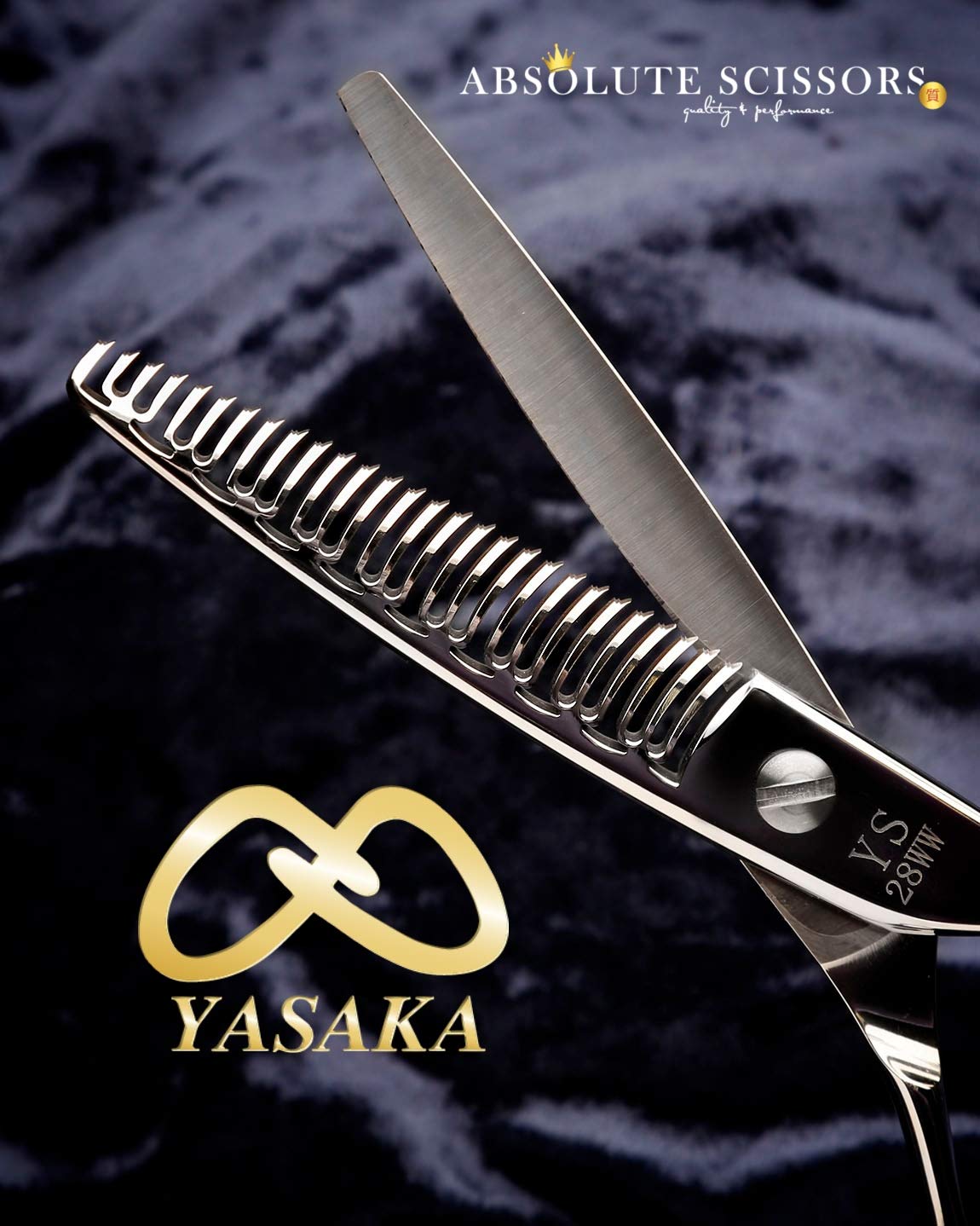 YASAKA Przecinacze do włosów YS 28 WW 20% CUT AWAY COBALT ATS314