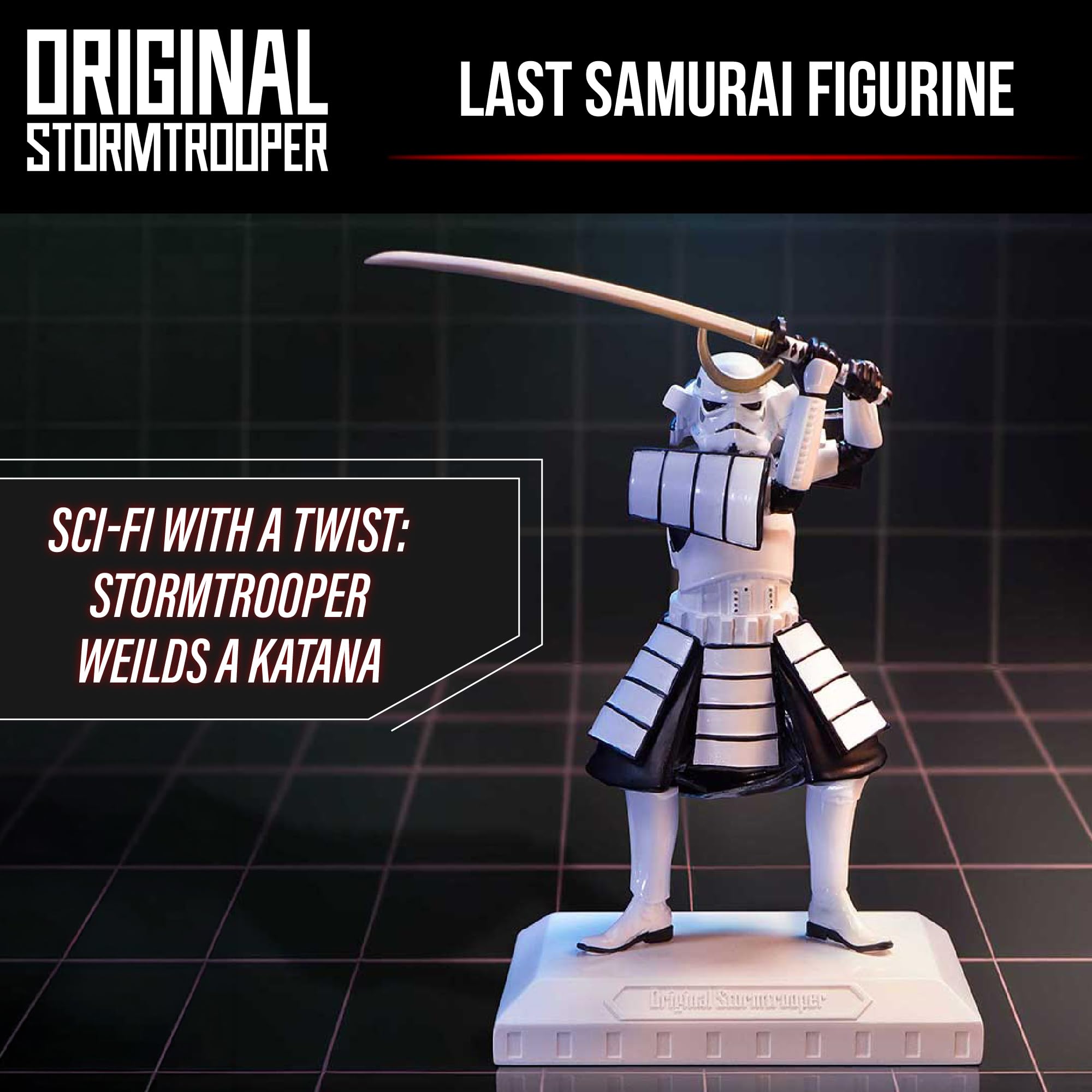 Nemesis Now Stormtrooper Figurine Samouraï 19,3 cm - Figurine Samouraï Stormtrooper en résine peinte à la main avec épée, objet de collection de science-fiction pour les fans de Star Wars