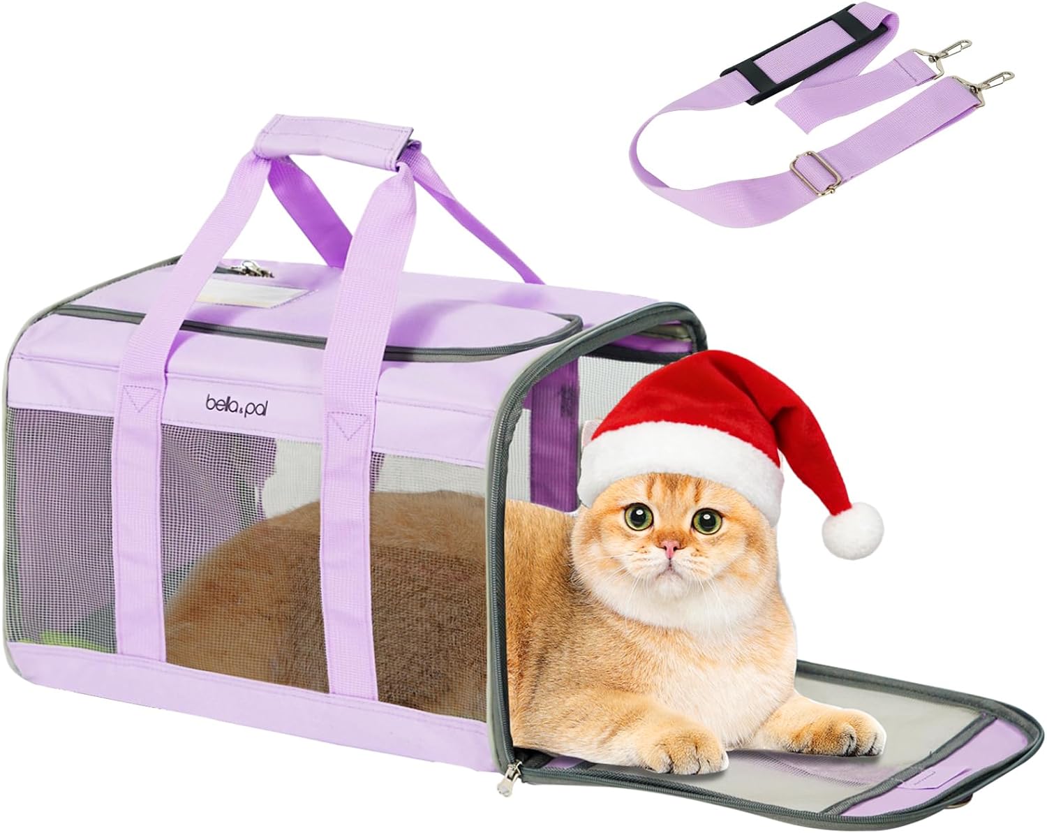 Airline Approved Lightweight Cat Carrier Bag for Pets Up to 18lbs Airline Approved Lightweight Cat Carrier Bag for Pets Up to 18lbs